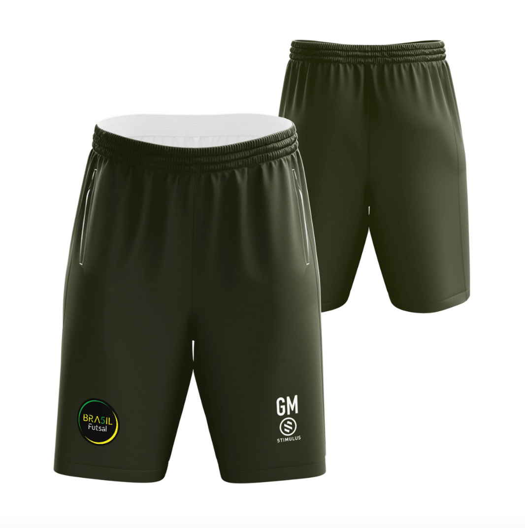 Bra5il Futsal - Green Pocket Shorts - ENTER INITIALS ONLY