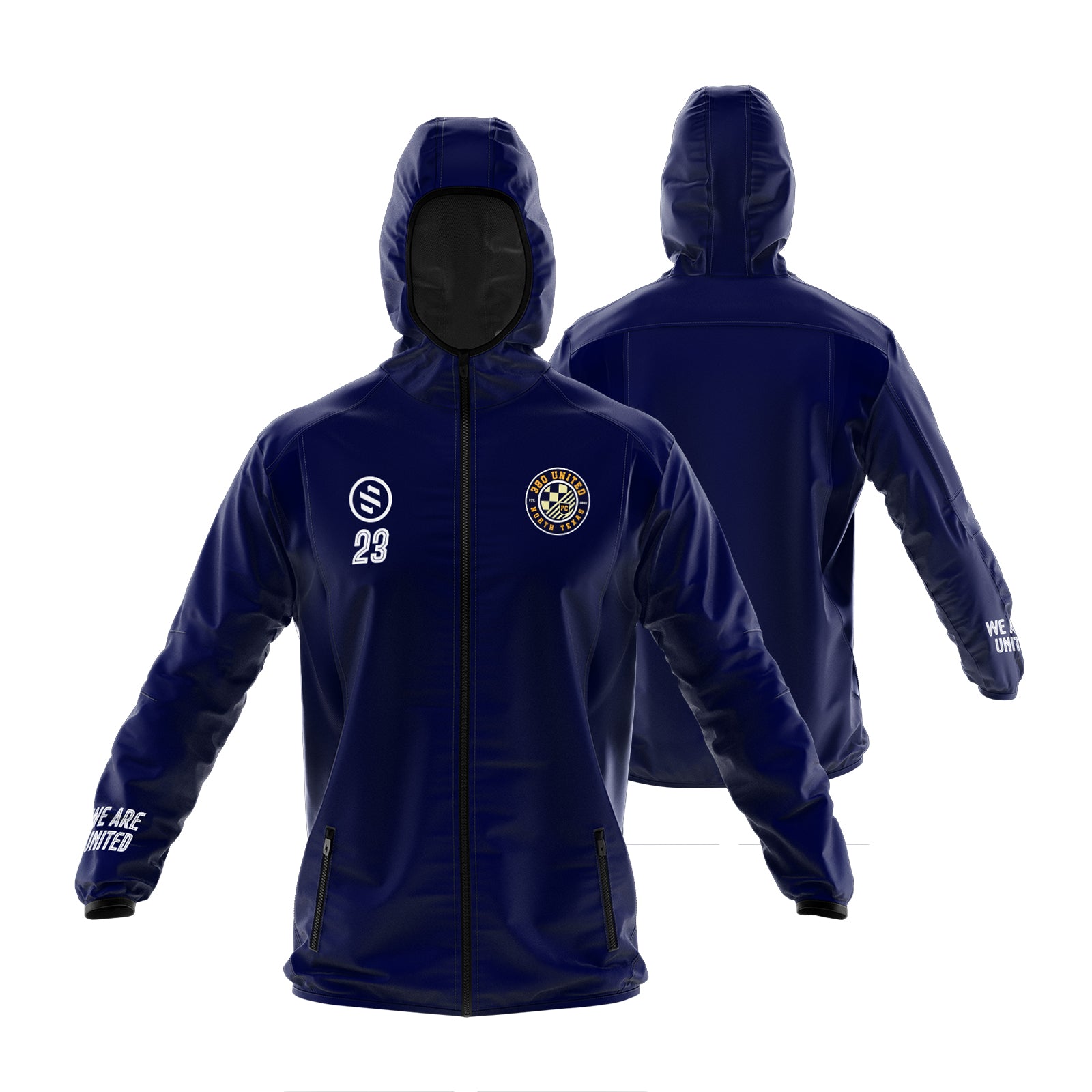 380 United FC - Navy Windbreaker