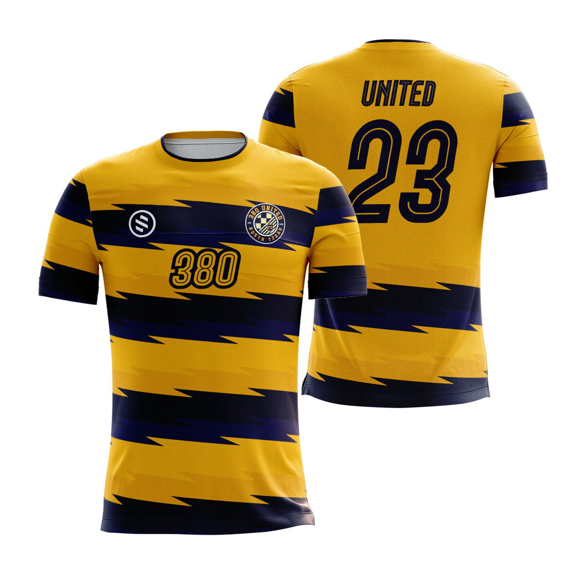 380 United FC - Navy and Gold Jersey (without sleeve logo)