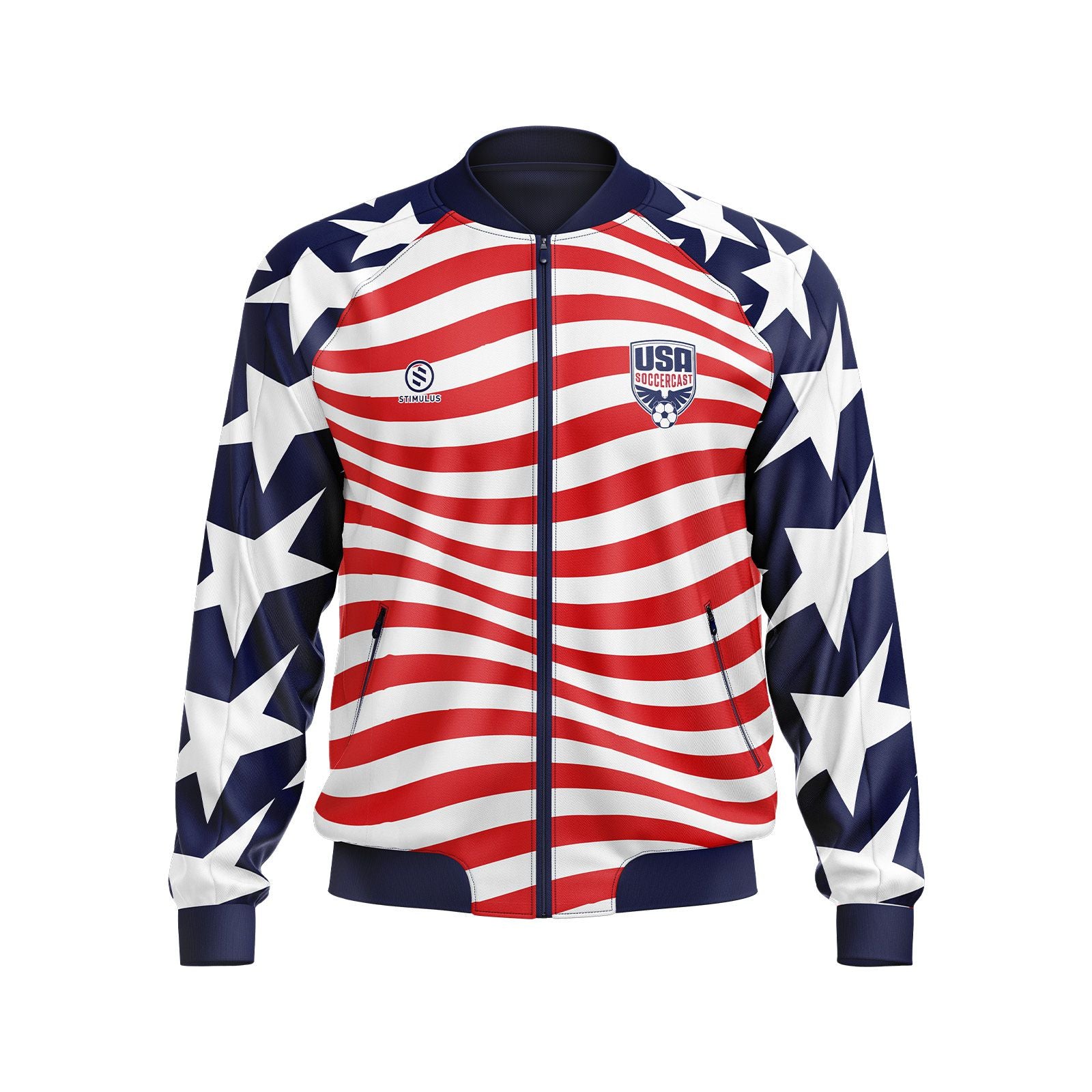 USA Soccercast - 2024 Stars and Stripes Bomber Jacket