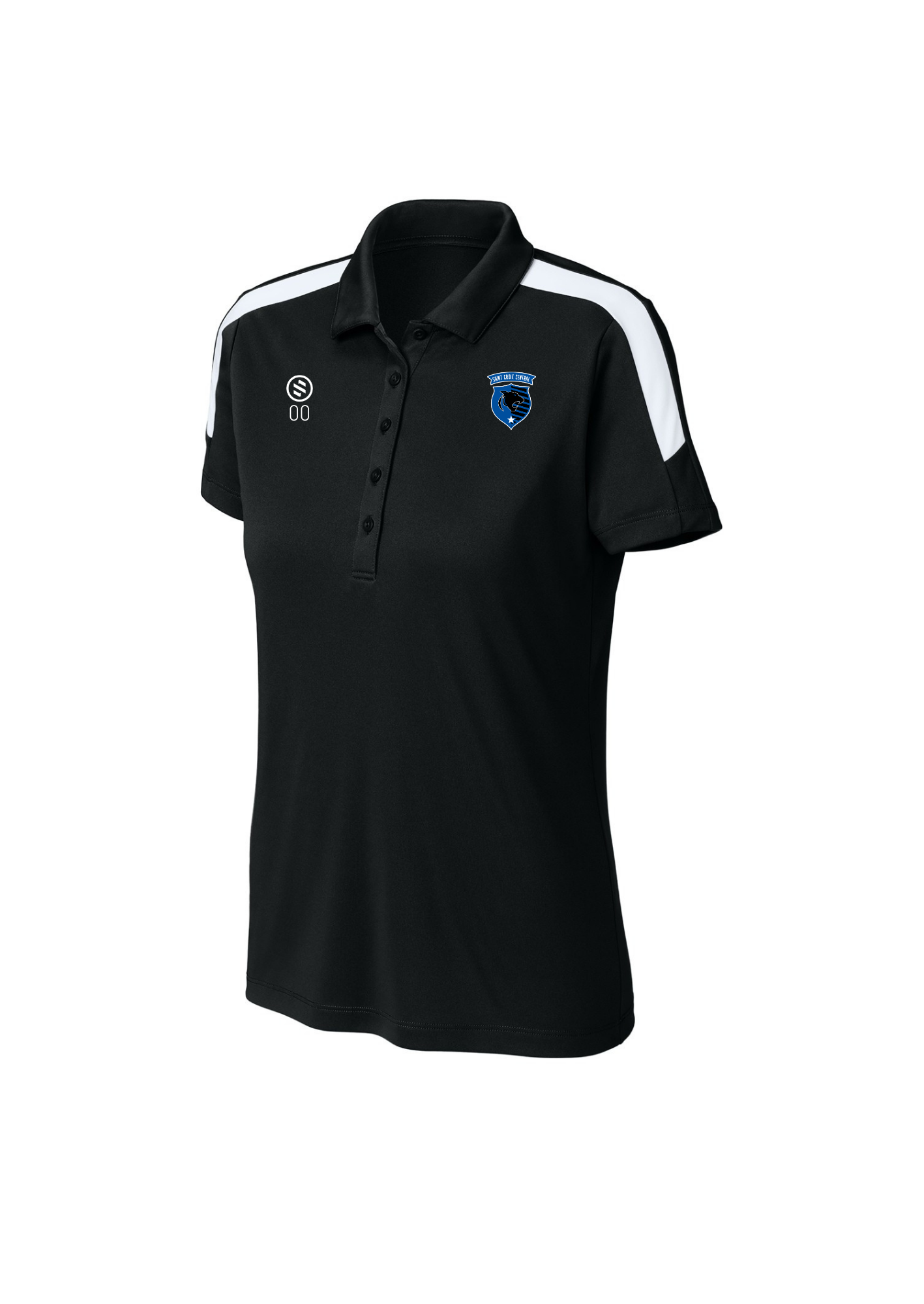 St.Croix Central Boys - Performance Stripe Polo - Women's - Black/White