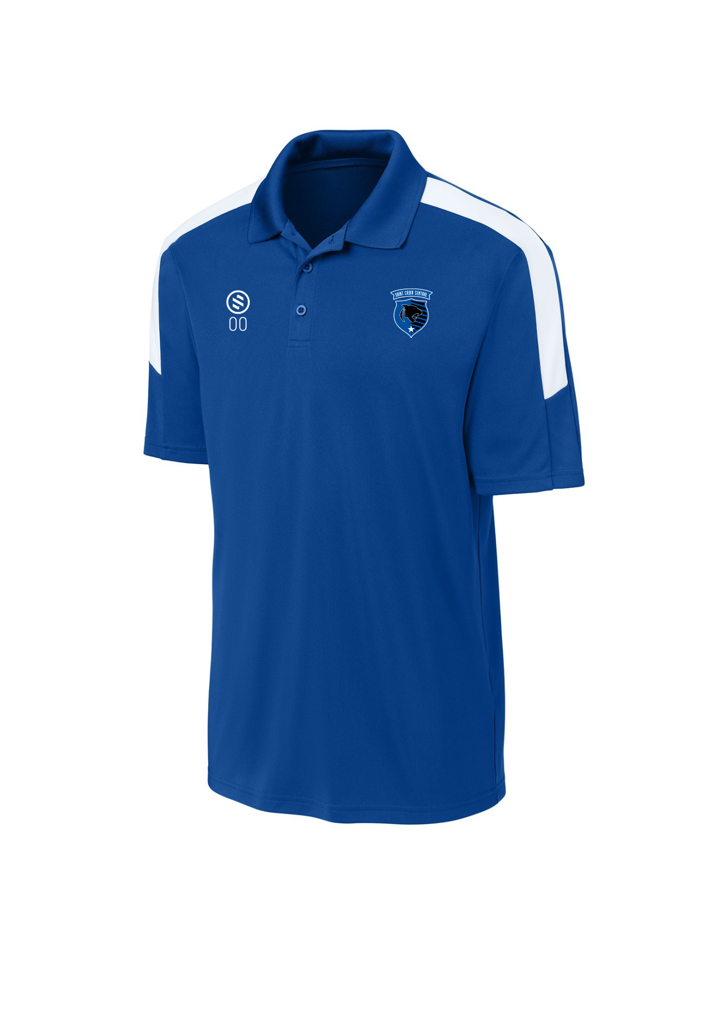 St.Croix Central Boys - Performance Stripe Polo - Men's - True Royal/White