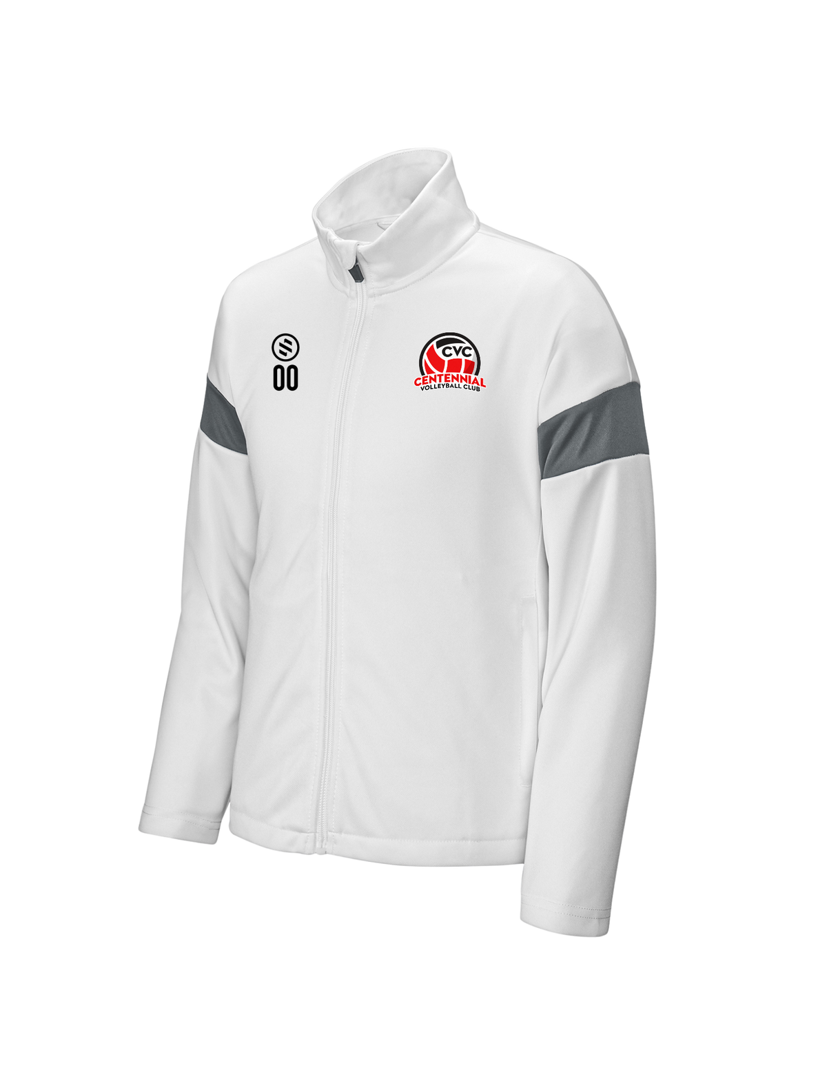 CVC - Profit Full Zip Jacket - Youth - White/ Iron Grey