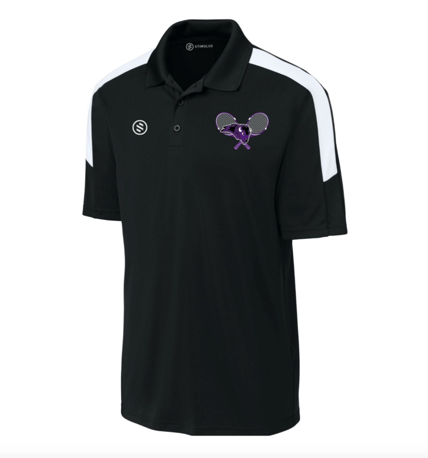 Buffalo Bison Tennis - Performance Stripe Polo - VARSITY REQUIRED *