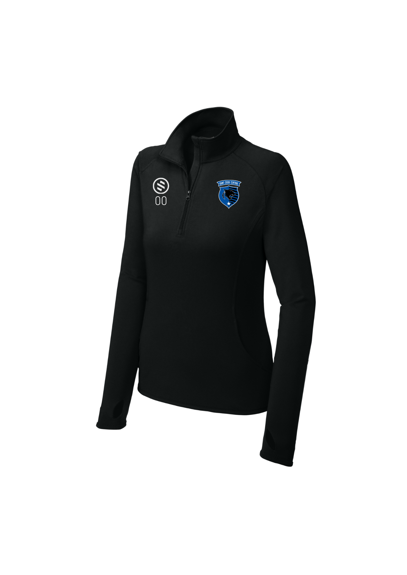 St.Croix Central Boys - 1/4 Zip Pullover - Women's - Black