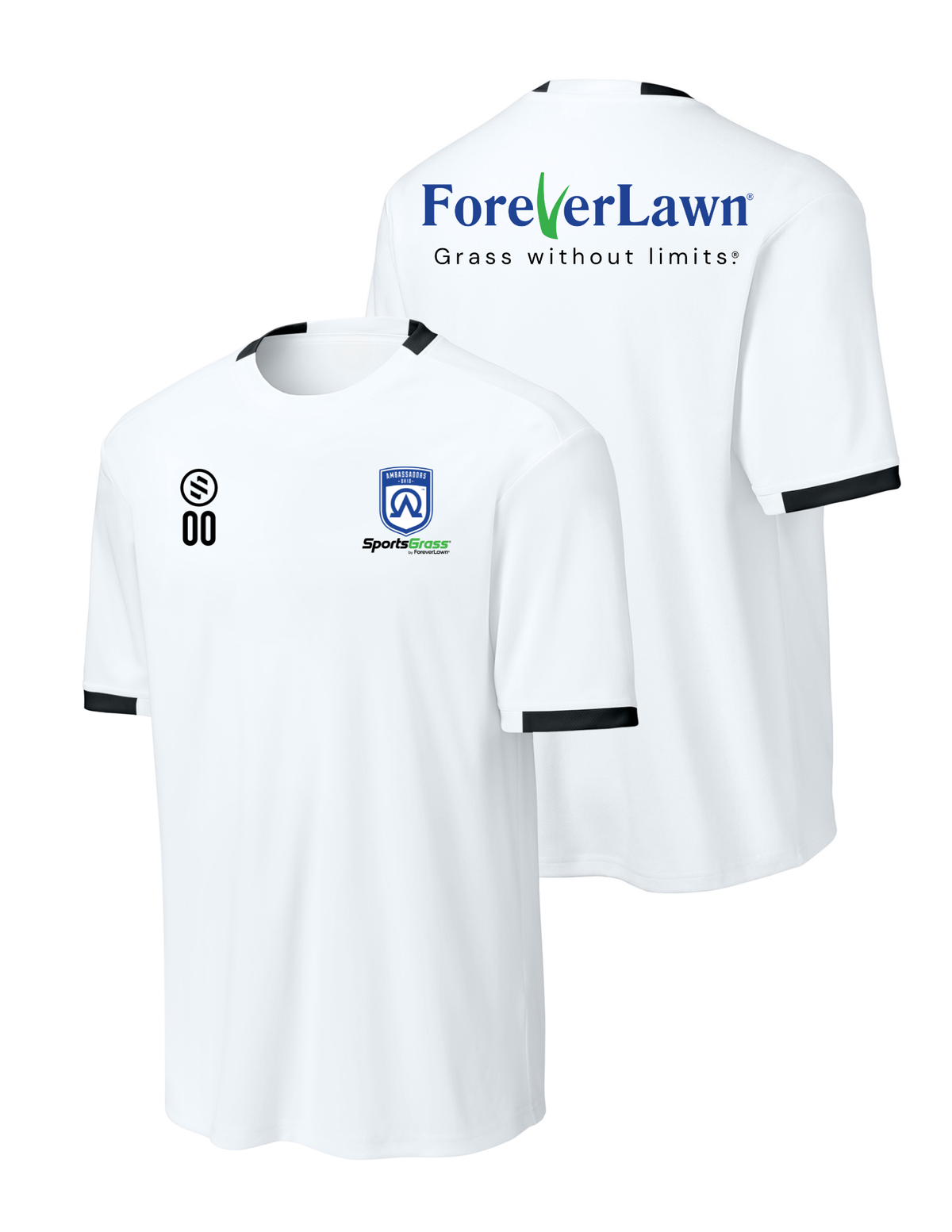 Ambassadors FC - Ohio - Core Performance Tee - Adult - White/ Black