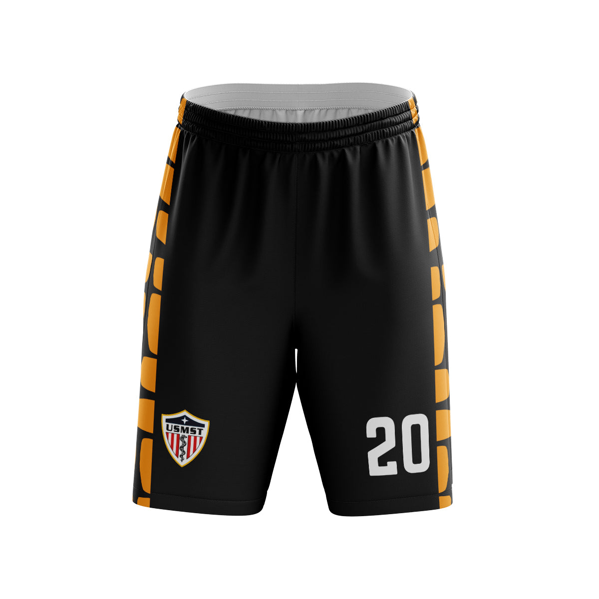 United States Medical Soccer Team - Black/Yellow Goalkeeper Game Shorts