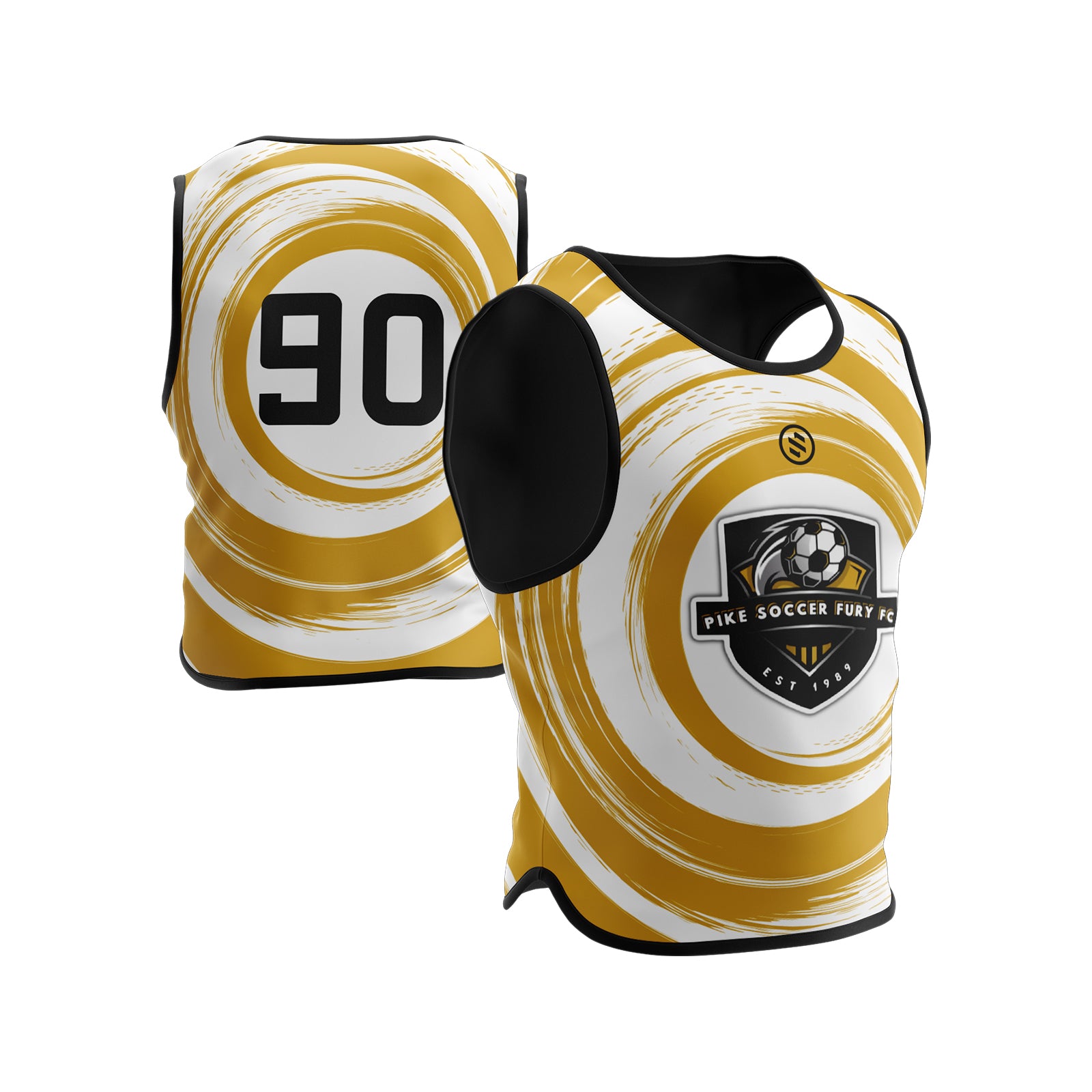 Pike Fury FC - Gold/Black Reversible Pinnie