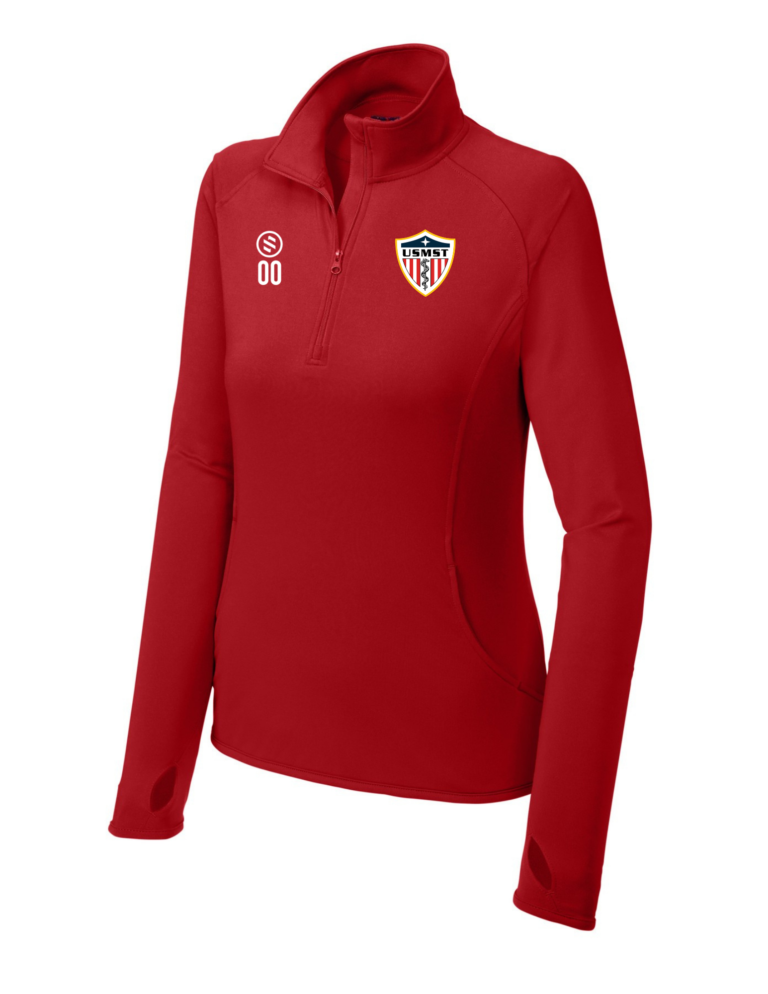 United States Medical Soccer Team - 1/4-Zip Pullover - Women's - True Red