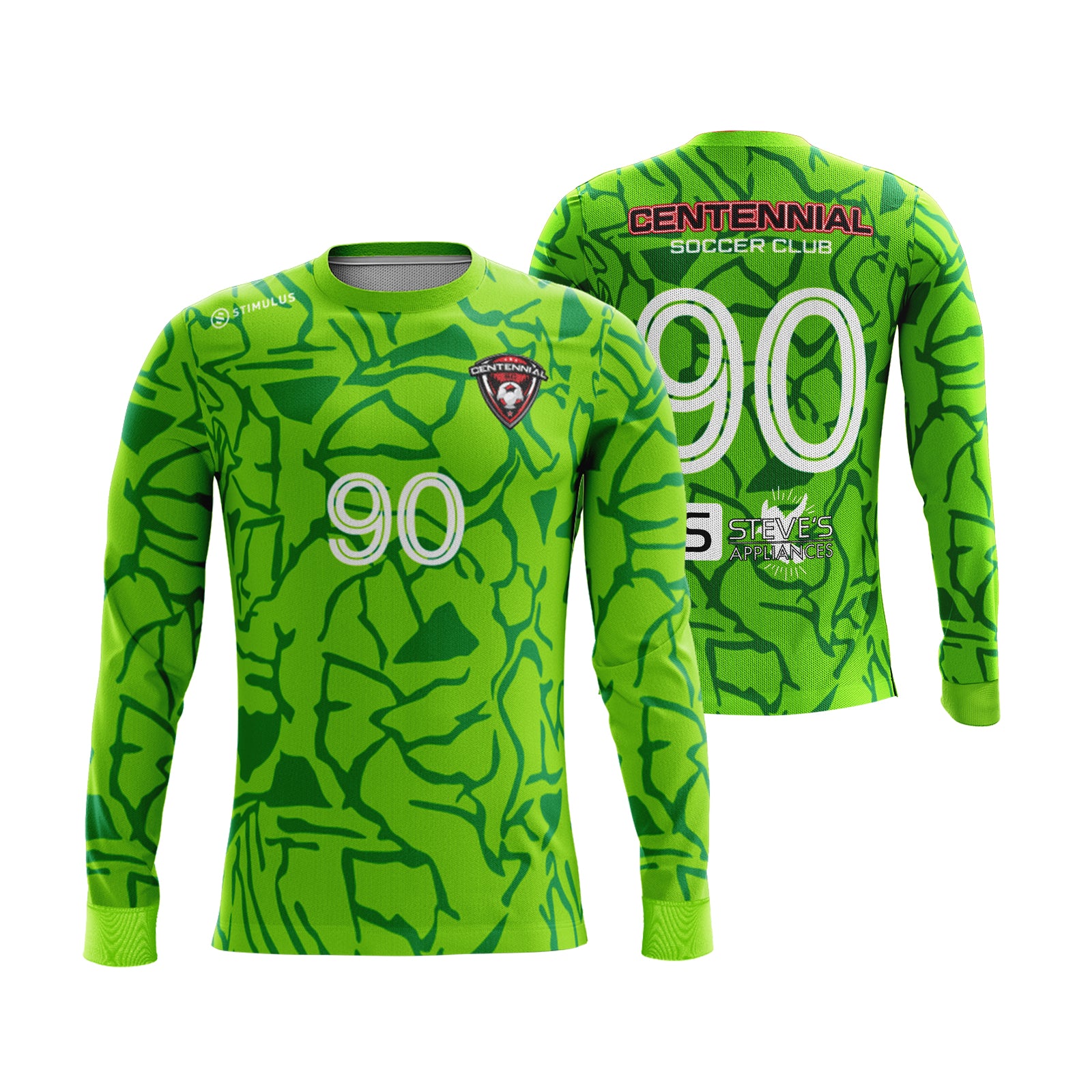 Centennial Soccer Club - Neon Green Goalkeeper Jersey