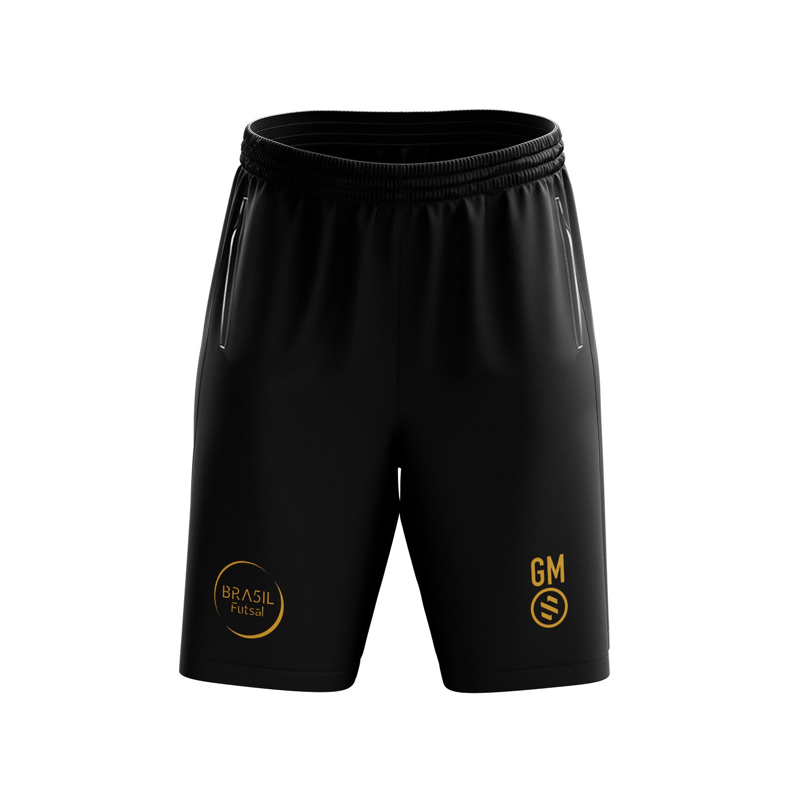 Bra5il Futsal - Black Pocket Shorts