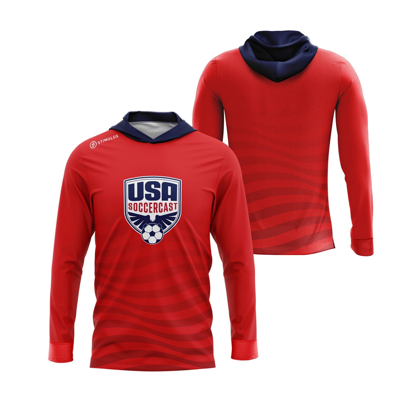 USA Soccercast - 2024 Red Lightweight Hoodie