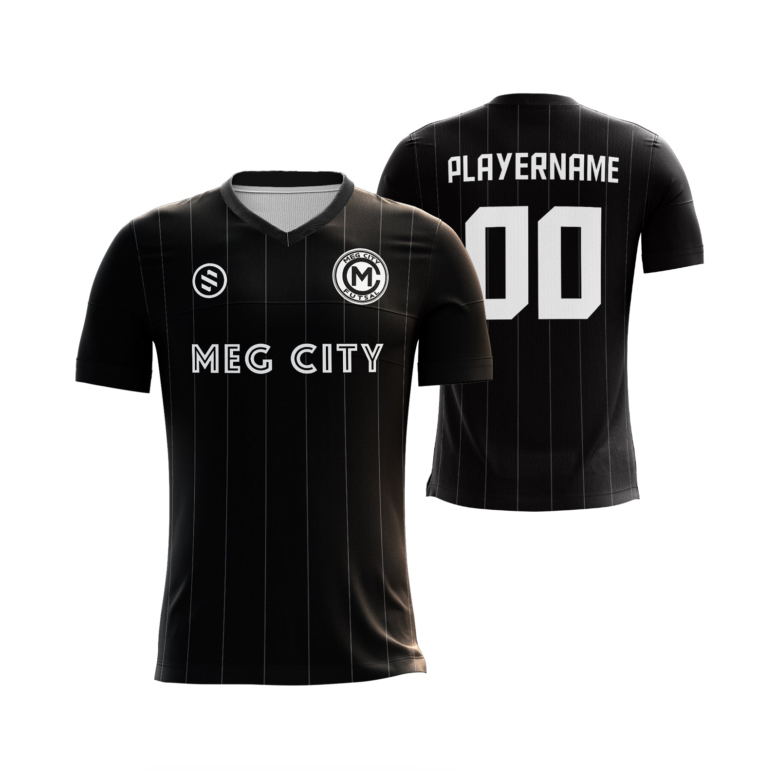 Meg City Futsal - Black/Grey Reversible Jersey
