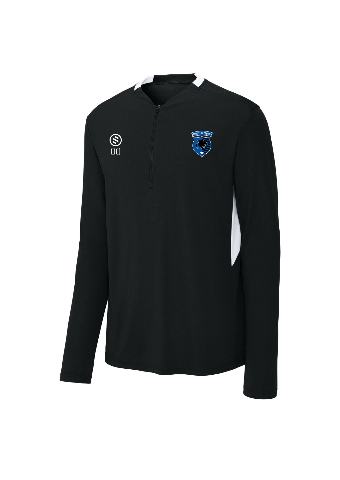 St.Croix Central Boys - Core Performance 1/4 Zip Pullover - Black/White
