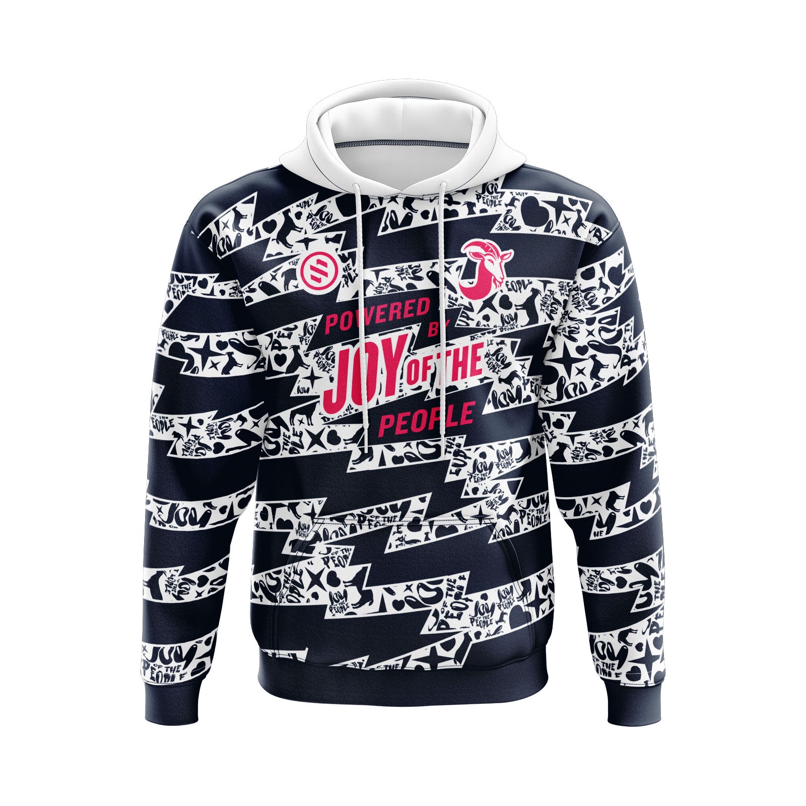 Joy Of The People  - Pink All Over Print Hoodie