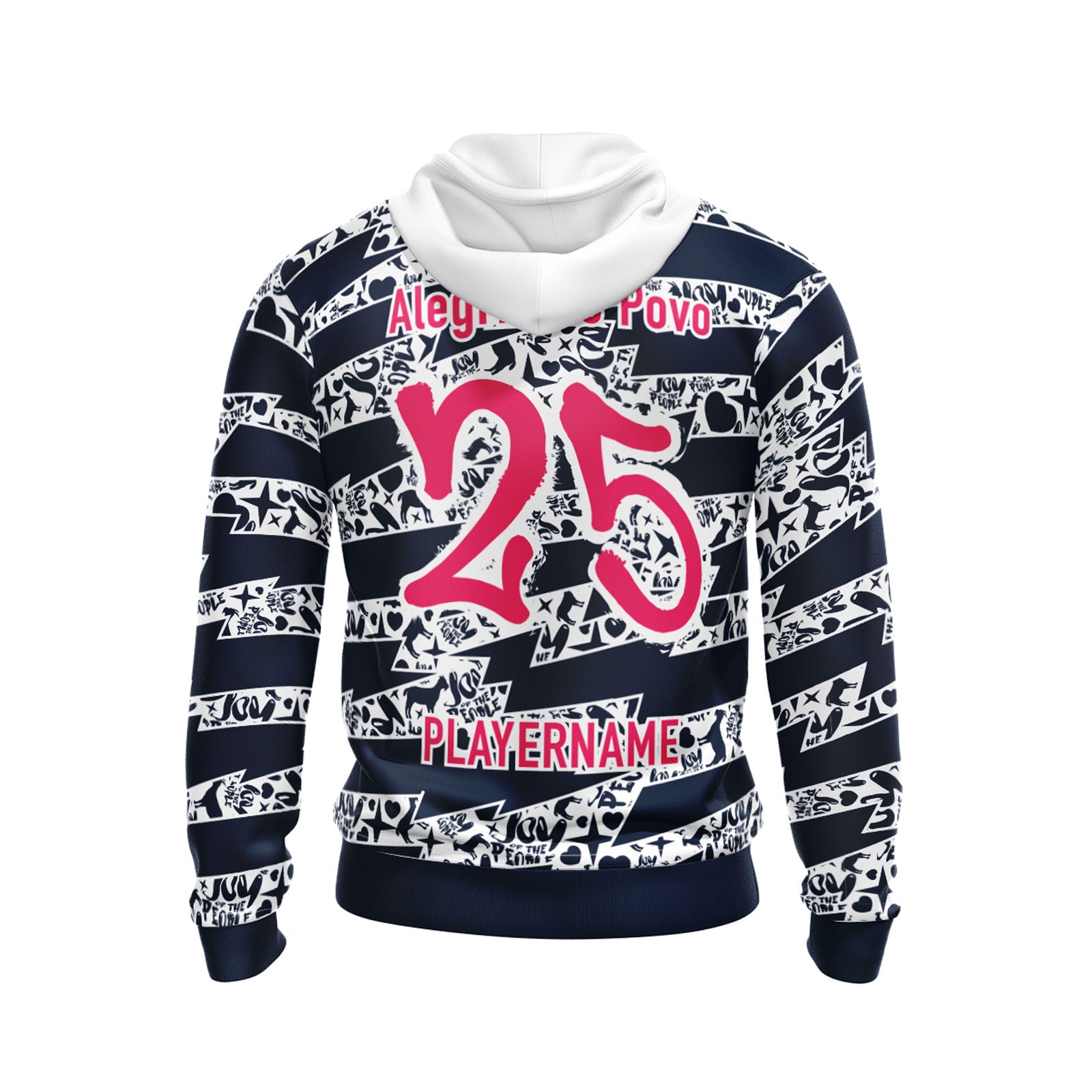 Joy Of The People  - Pink All Over Print Hoodie