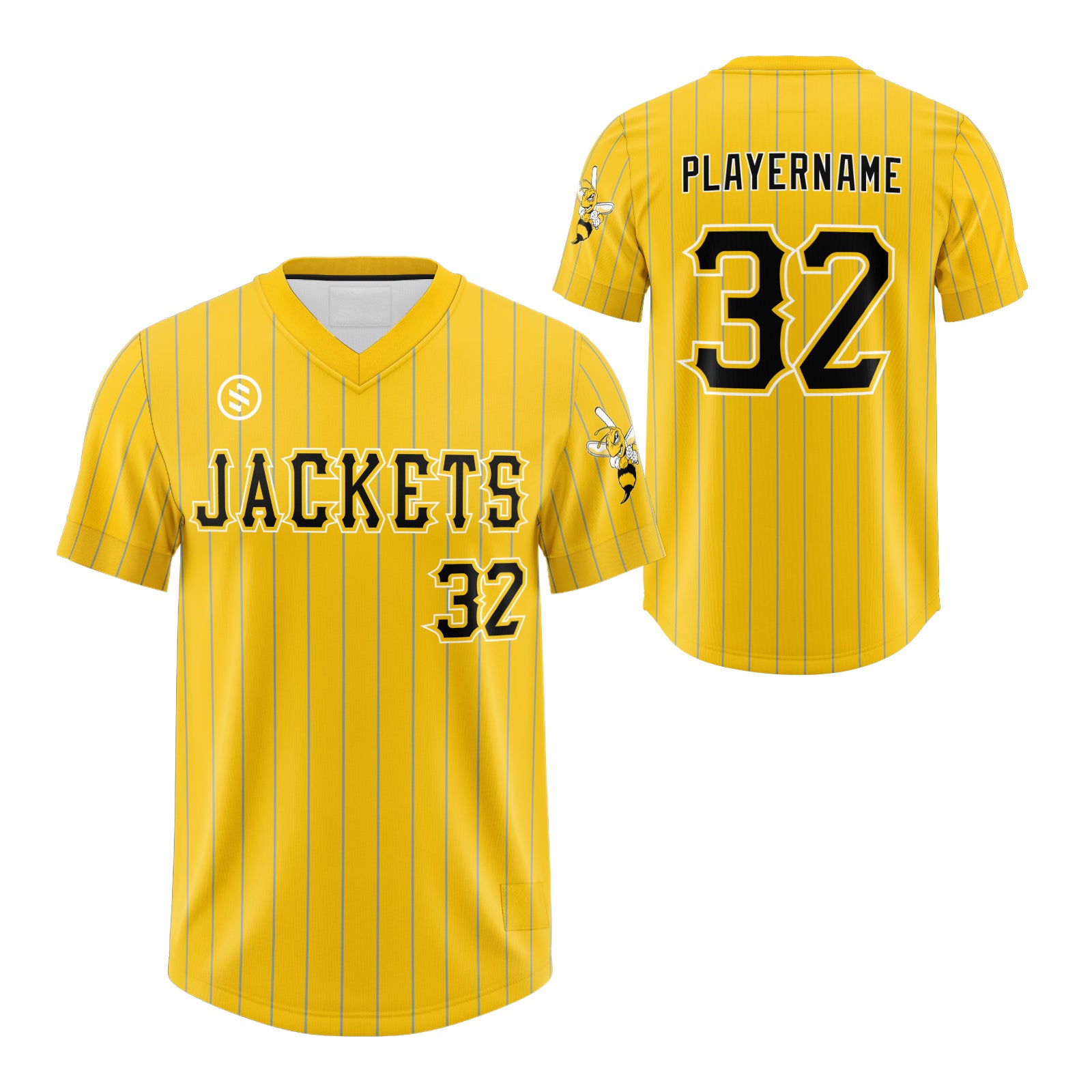 Yellow Jackets - Yellow Baseball Jersey