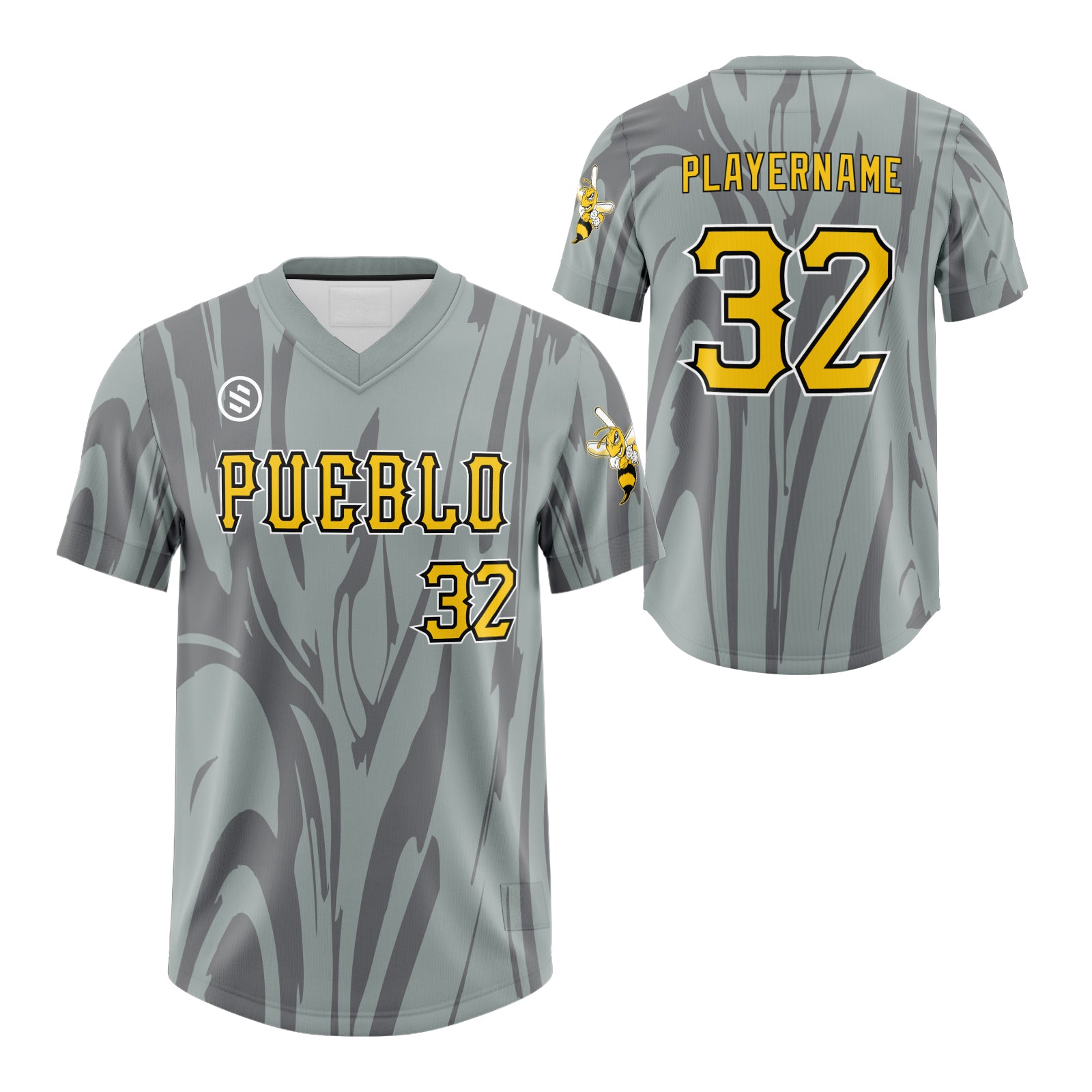 Yellow Jackets - Grey Baseball Jersey