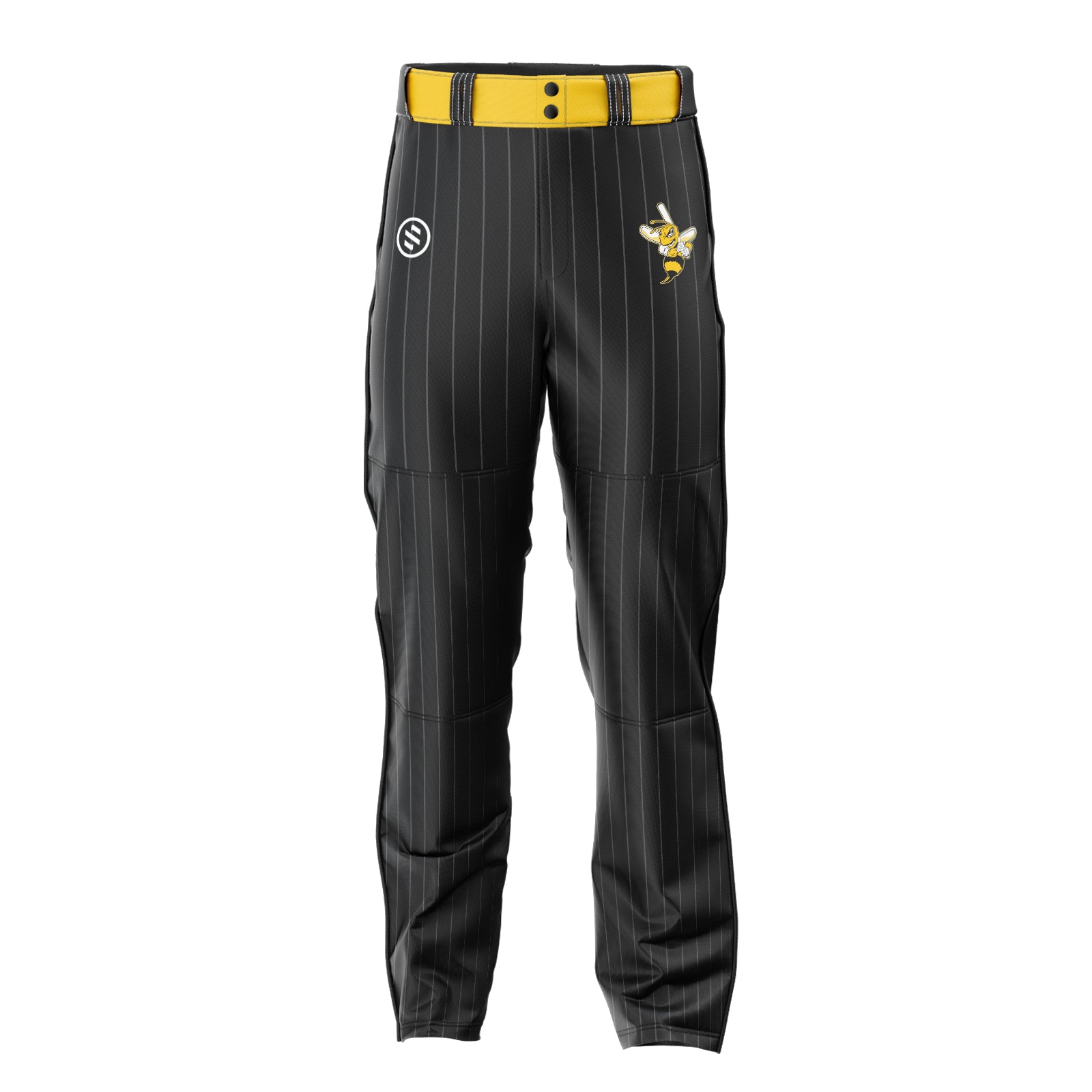Yellow Jackets  - Black Baseball Pants