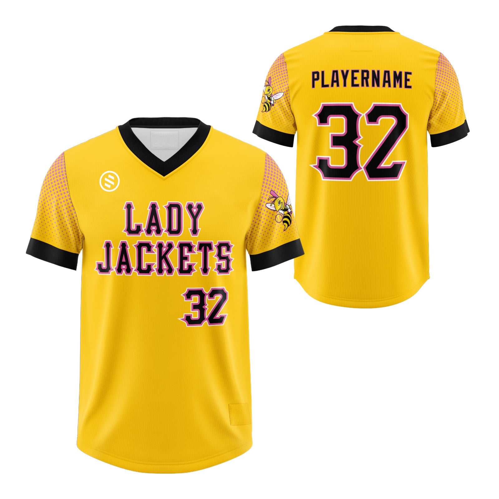 Lady Jackets - Yellow Baseball Jersey