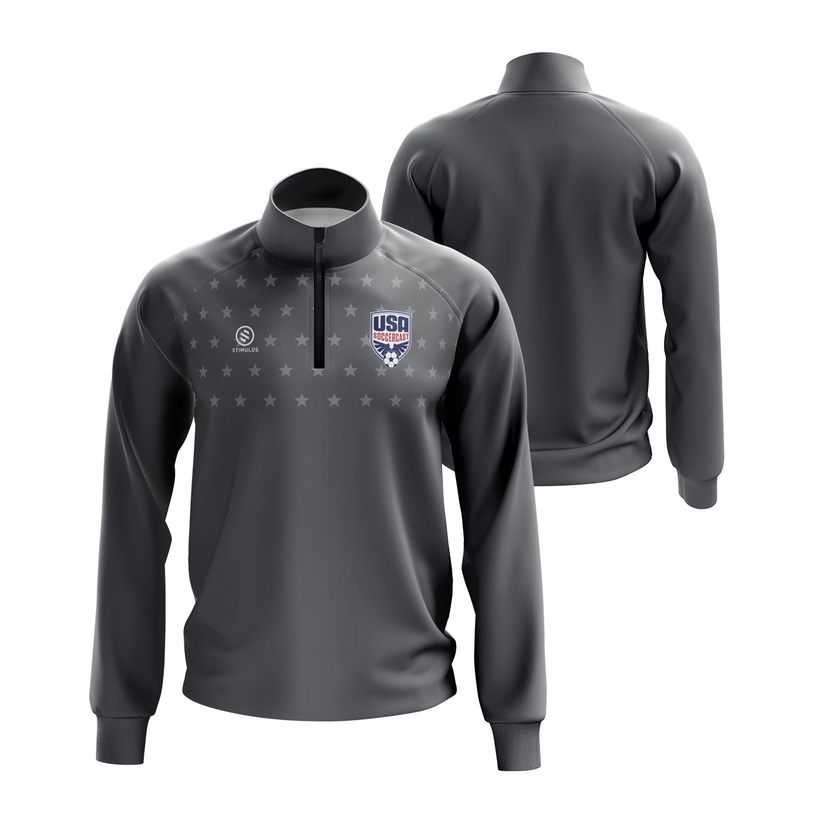 USA Soccercast - 2024 Gray Stars Half Zip Jacket
