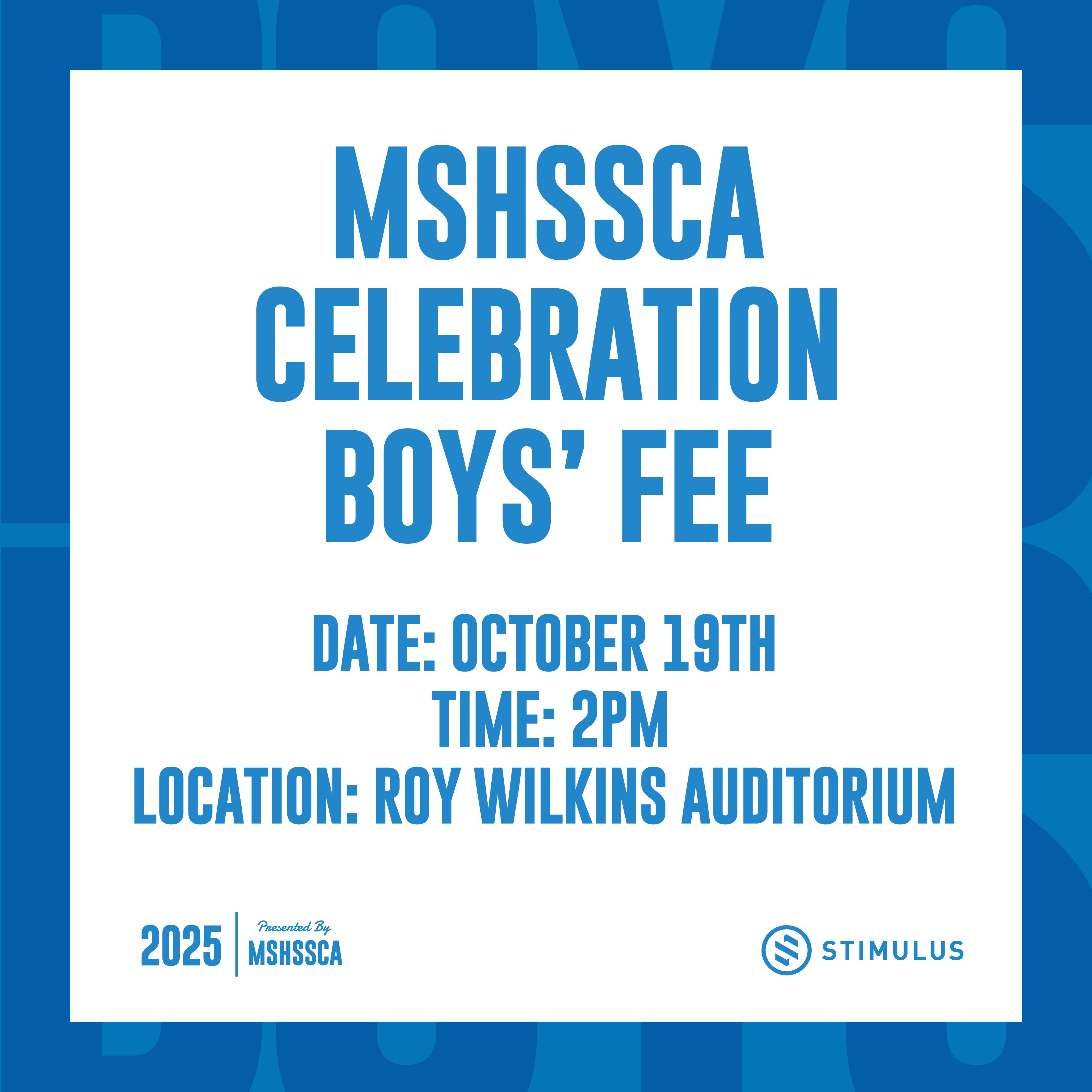 MSHSSCA - All State PLAYER Fee - Boys