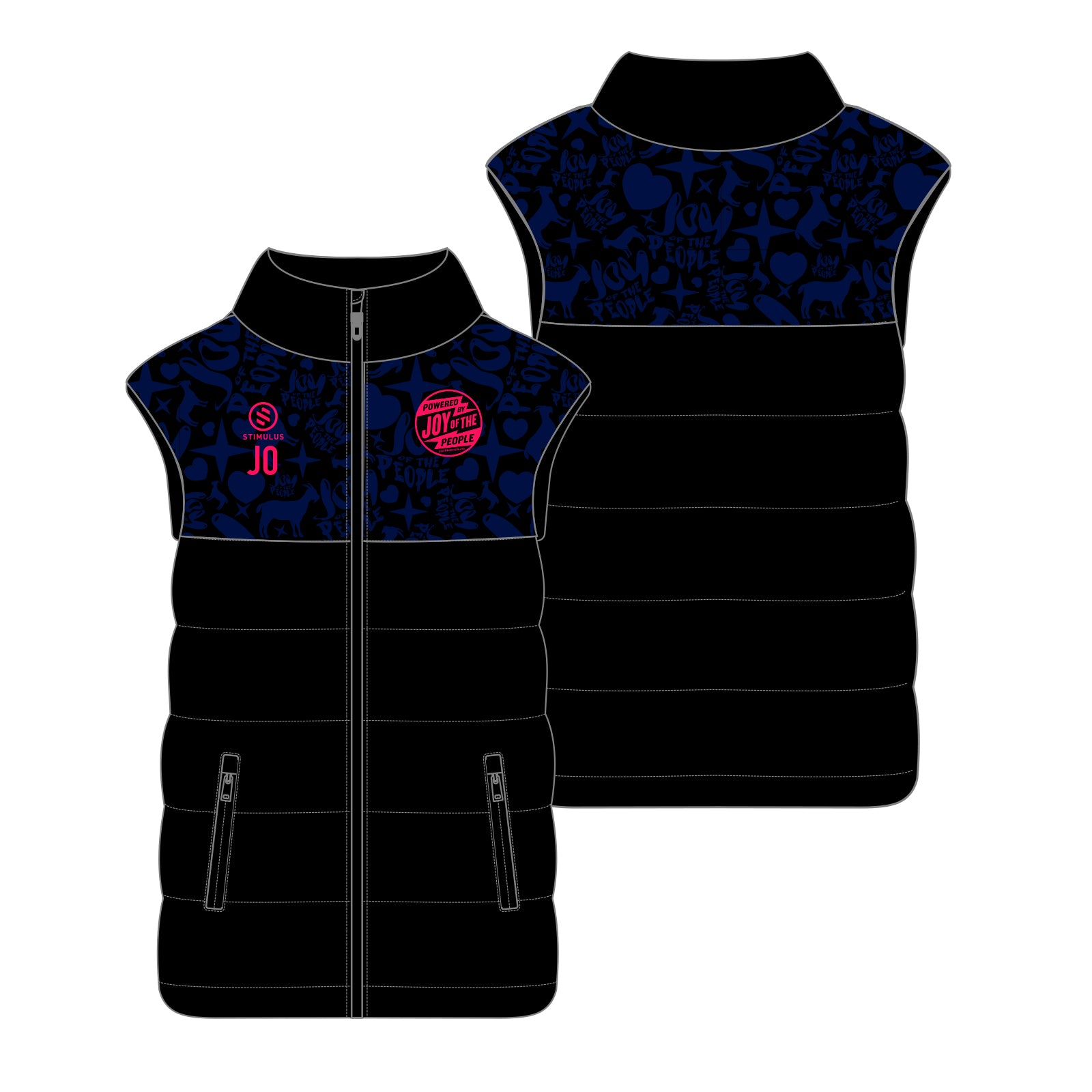 Joy of The People  - Black Winter Vest