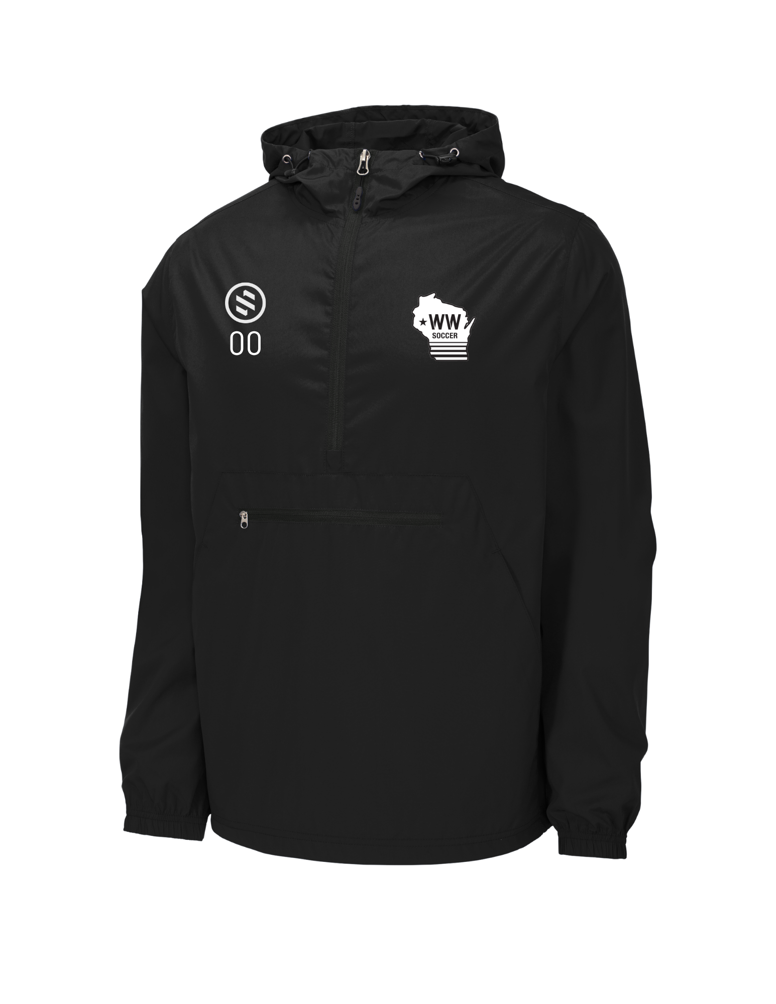 Western Wisconsin Coaches - Performance Windbreaker - Adult - Black