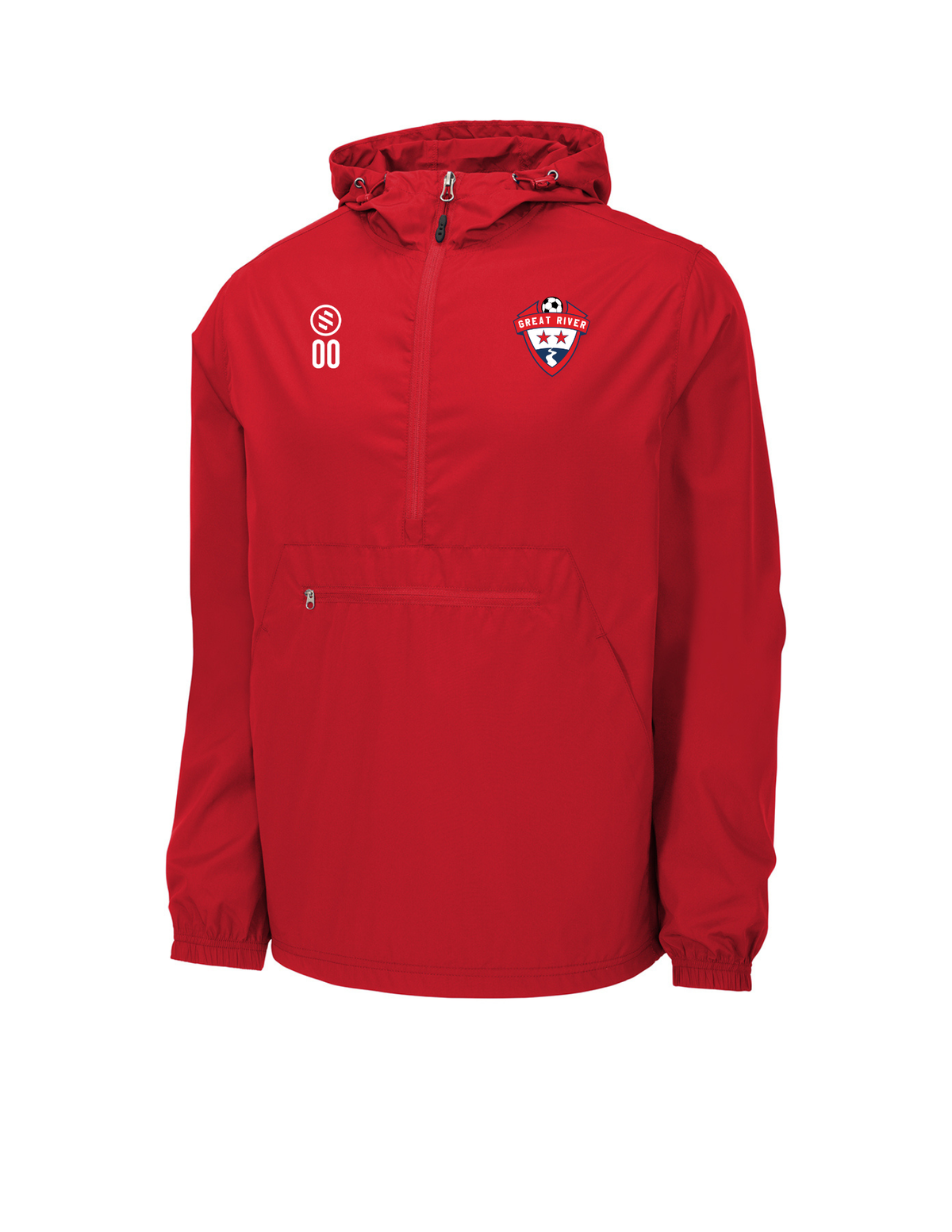 Great River SC - Performance Windbreaker - True Red