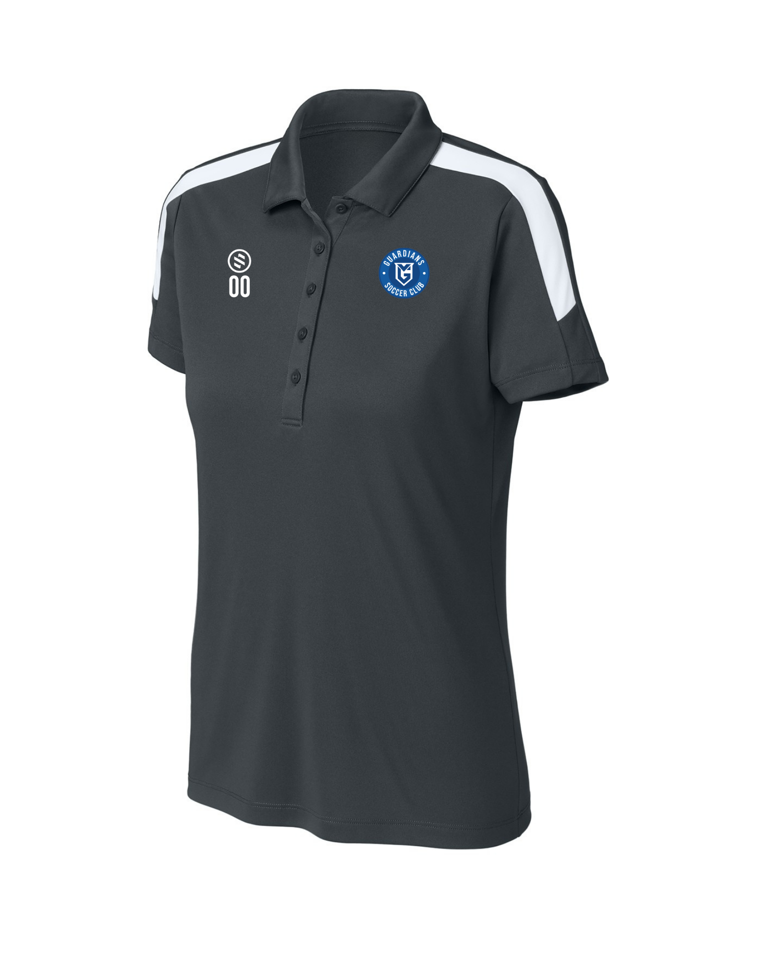 VSA Guardian - Performance Stripe Polo - Women's - Iron Grey/ White
