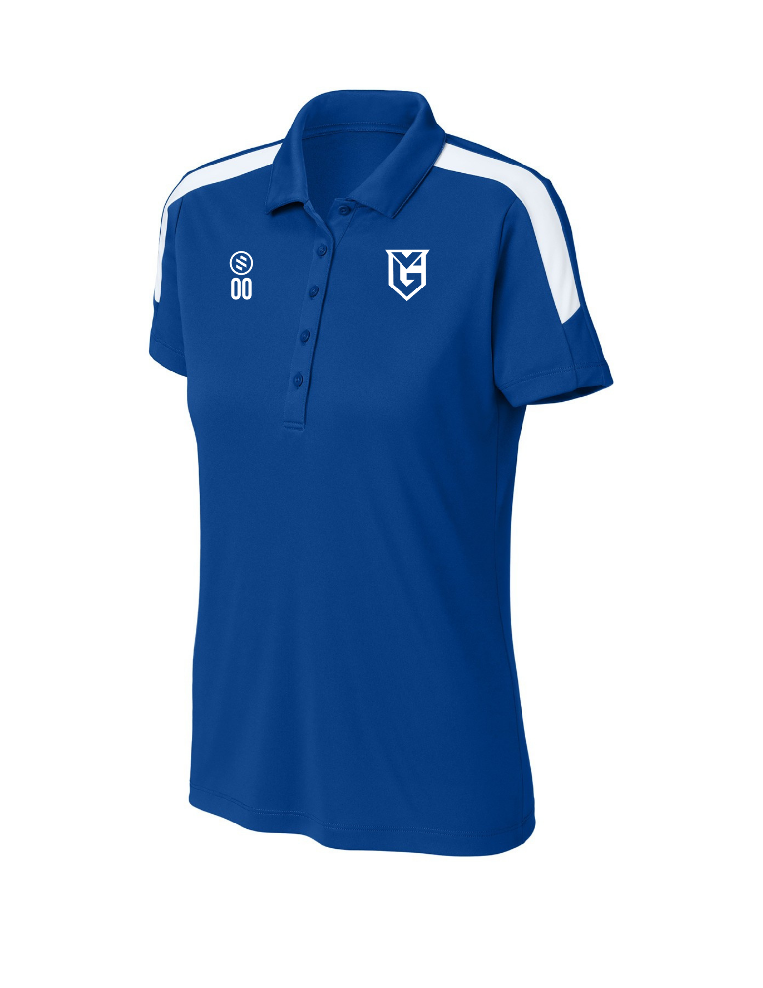 VSA Guardian - Performance Stripe Polo - Women's - True Royal/ White