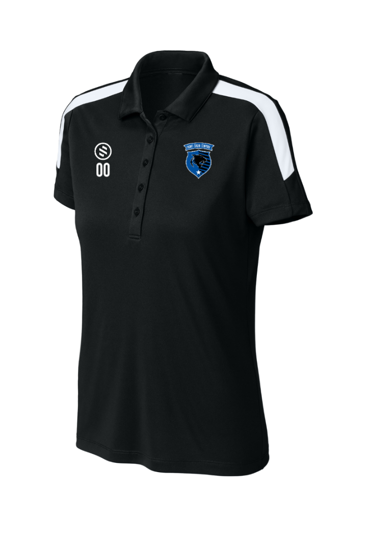 St.Croix Central Boys - Performance Stripe Polo - Women's - Black/White