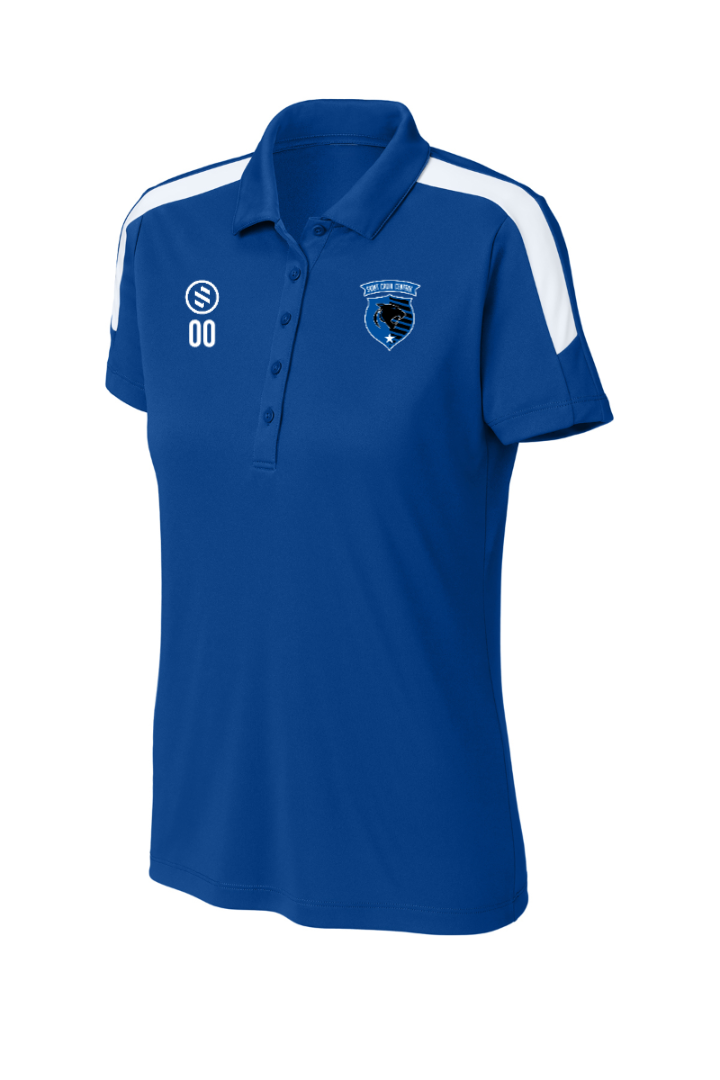 St.Croix Central Boys - Performance Stripe Polo - Women's -True Royal/White