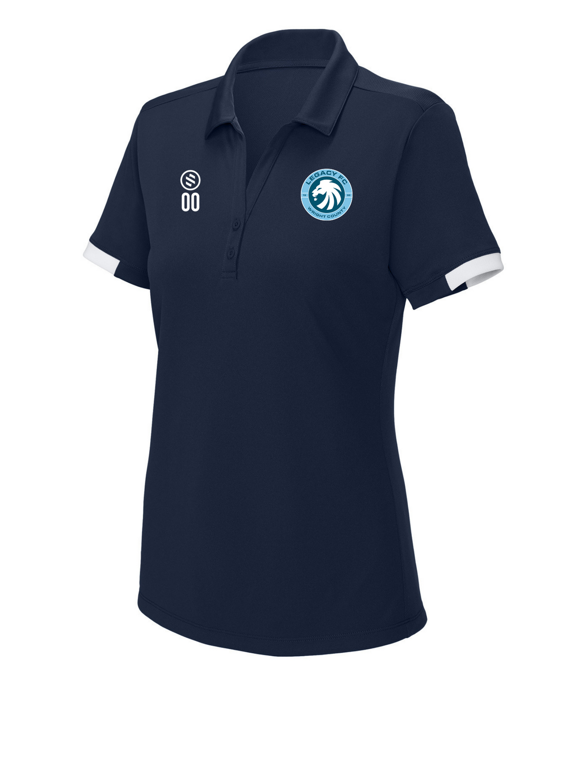 Legacy FC Coaches - Core Performance Polo - Women's - True Navy/ White