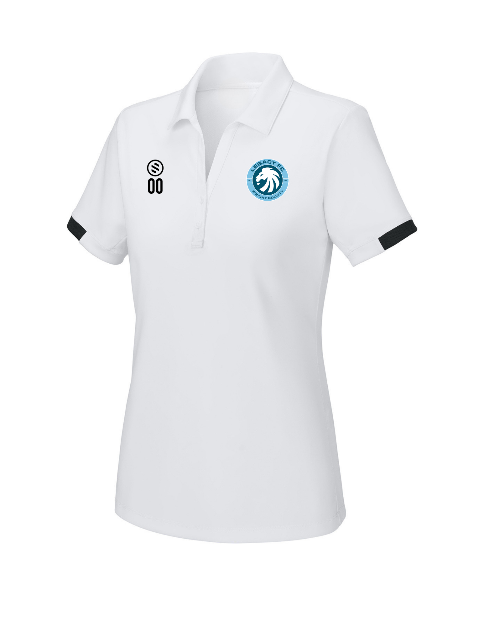 Legacy FC Coaches - Core Performance Polo - Women's - White/ Black