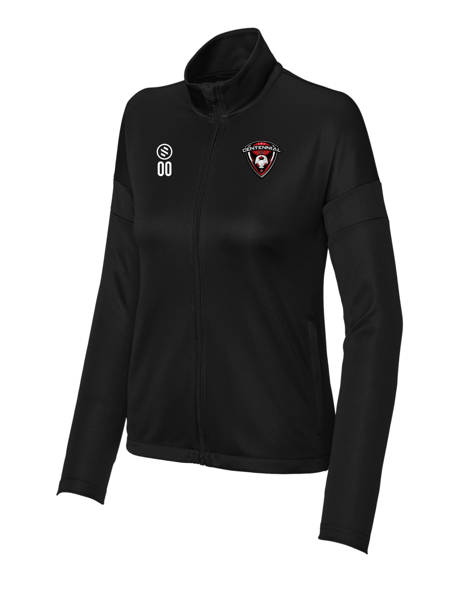 Centennial SC Coaches - ProFit Full-Zip Jacket Women's - Black/ Black
