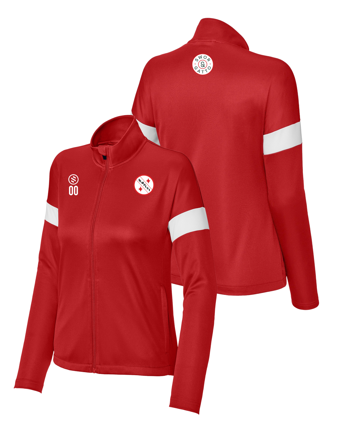 Tempest FC - ProFit Full Zip Jacket - Women's - Deep Red/ White