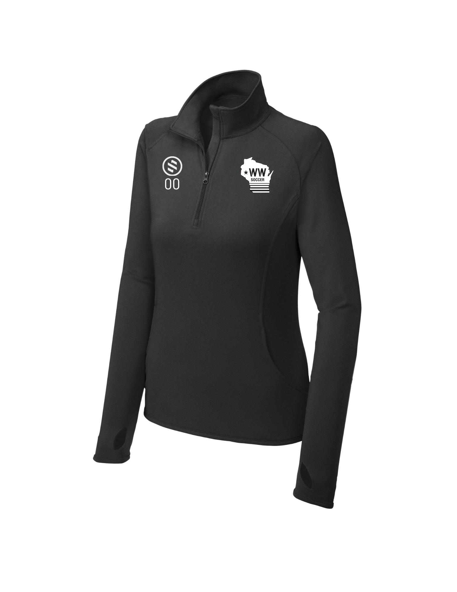 Western Wisconsin Coaches - 1/4-Zip Pullover - Women's - Charcoal Grey
