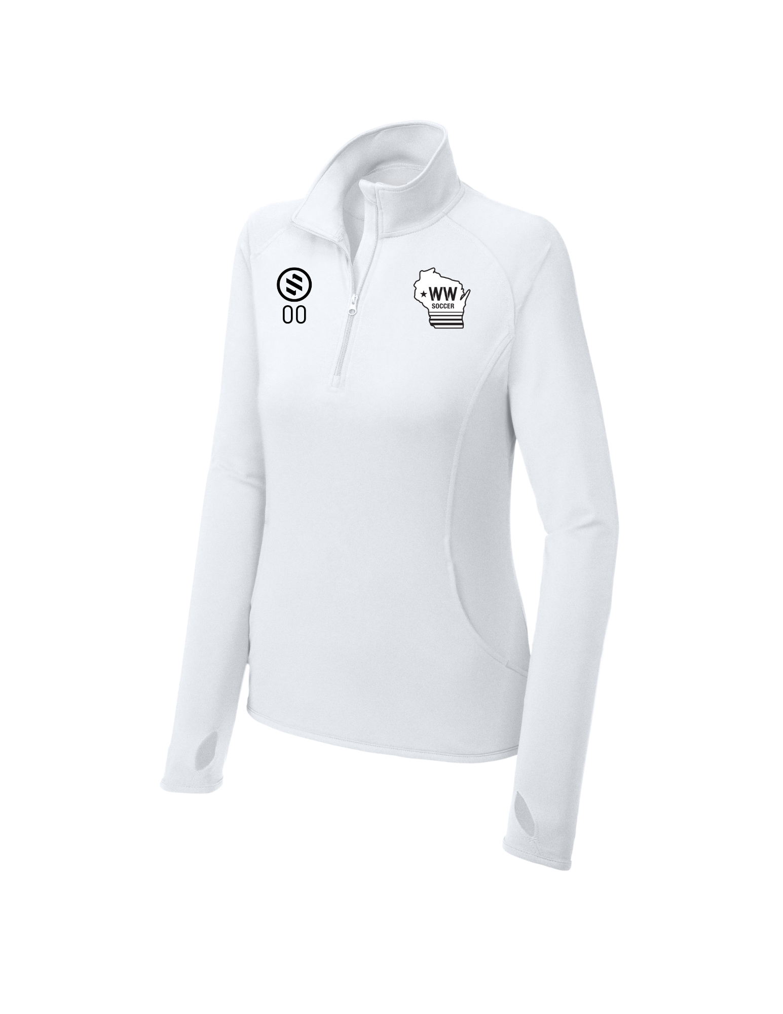 Western Wisconsin Coaches - 1/4-Zip Pullover - Women's - White