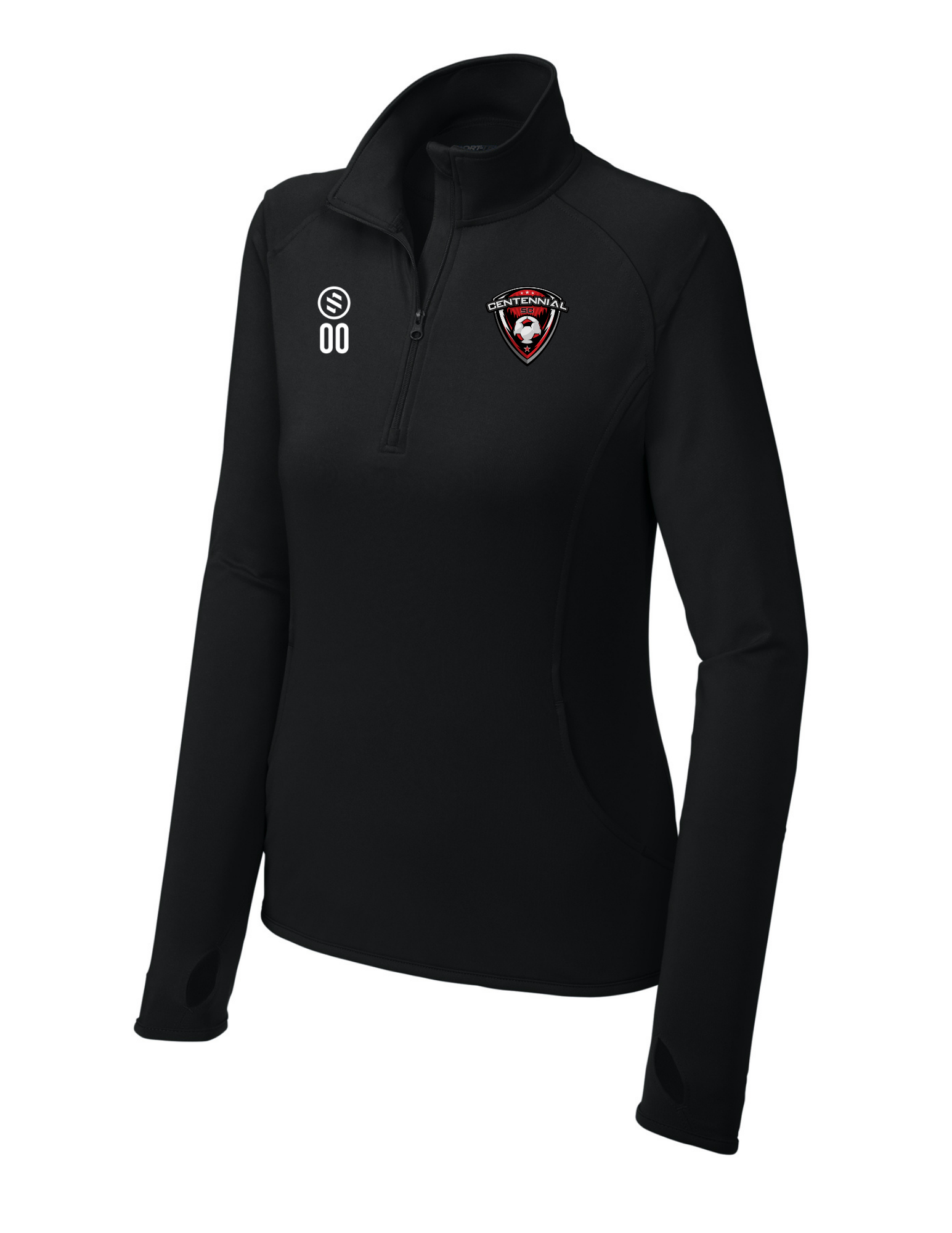 Centennial SC Coaches - 1/4-Zip Pullover - Women’s - Black
