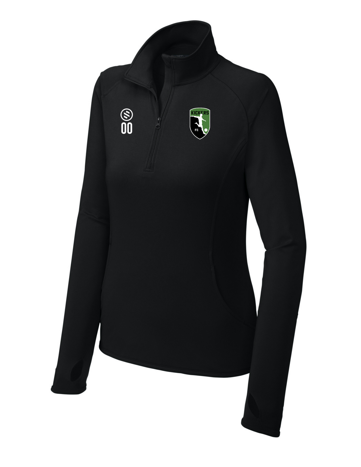 Kickers FC Coaches - 1/4-Zip Pullover - Women’s - Black