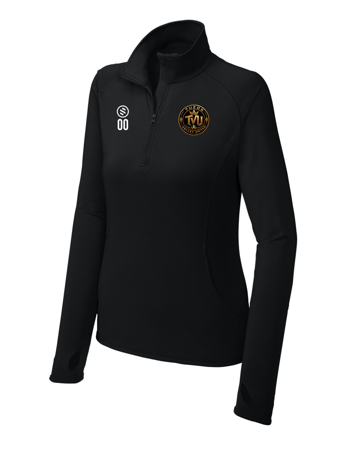 Tuzos Valley United - LST850 - 1/4-Zip Pullover - Women's - Black