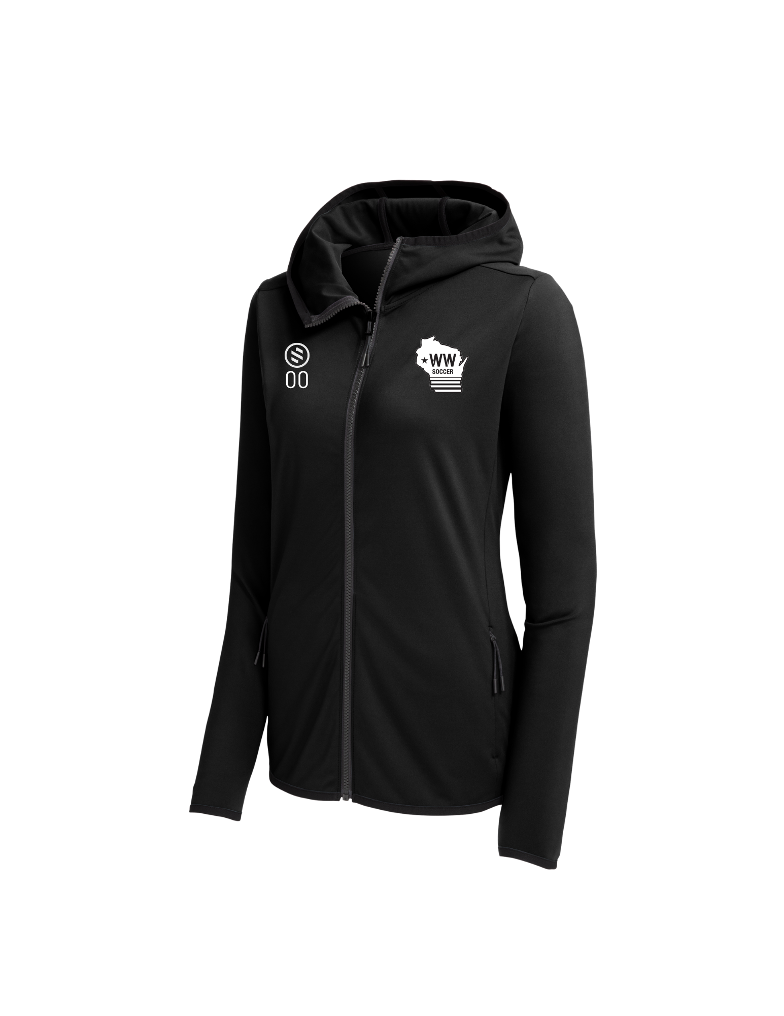 Western Wisconsin Coaches - Performance Zip Hoodie – Women’s - Deep Black