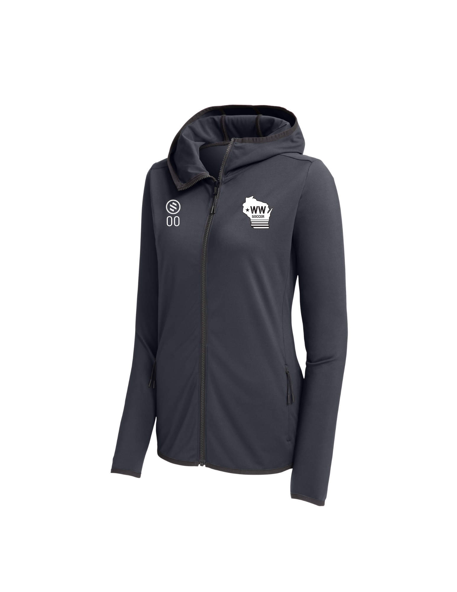 Western Wisconsin Coaches - Performance Zip Hoodie – Women’s - Graphite