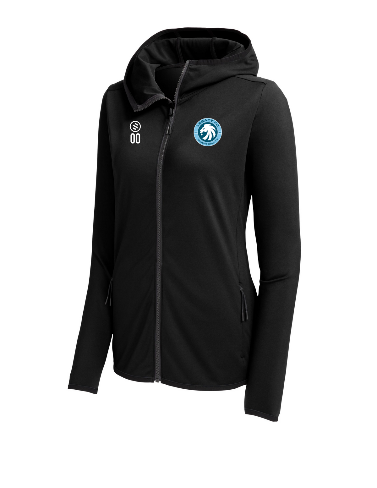 Legacy FC Coaches - Performance Zip Hoodie - Women's - Deep Black