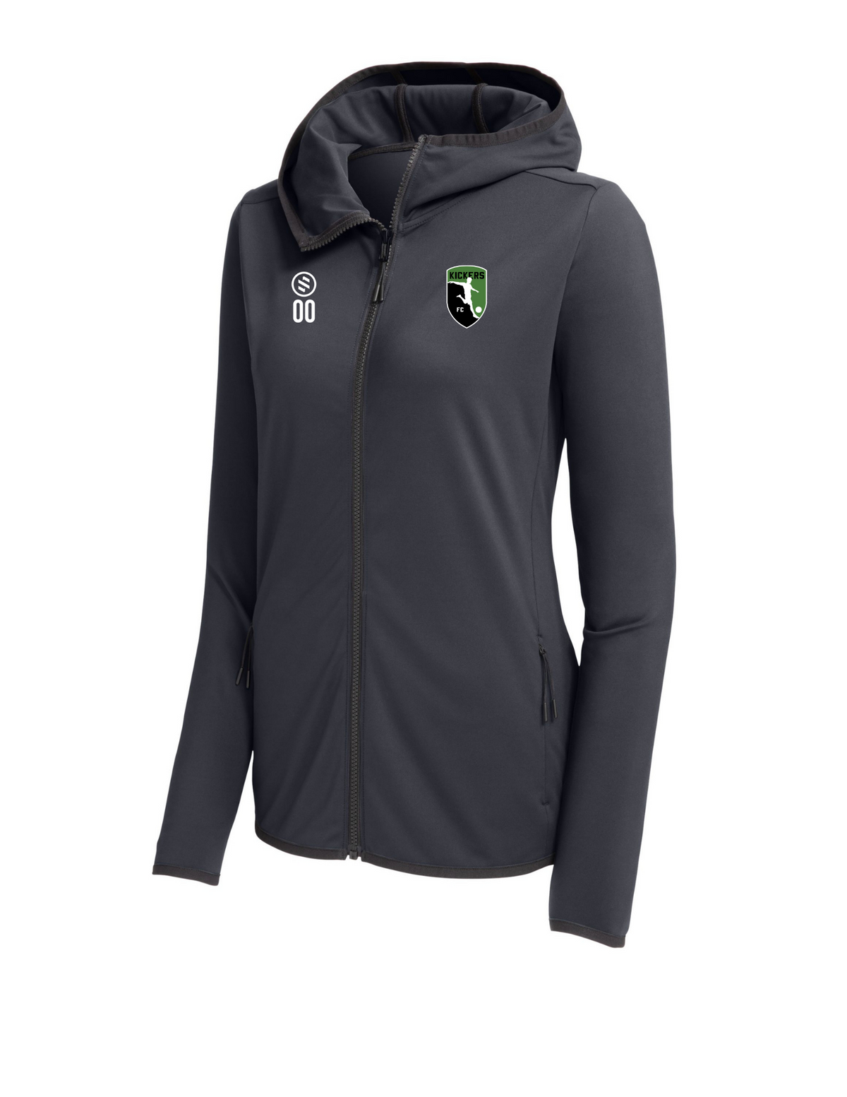 Kickers FC Coaches - Performance Zip Hoodie - Women's - Graphite