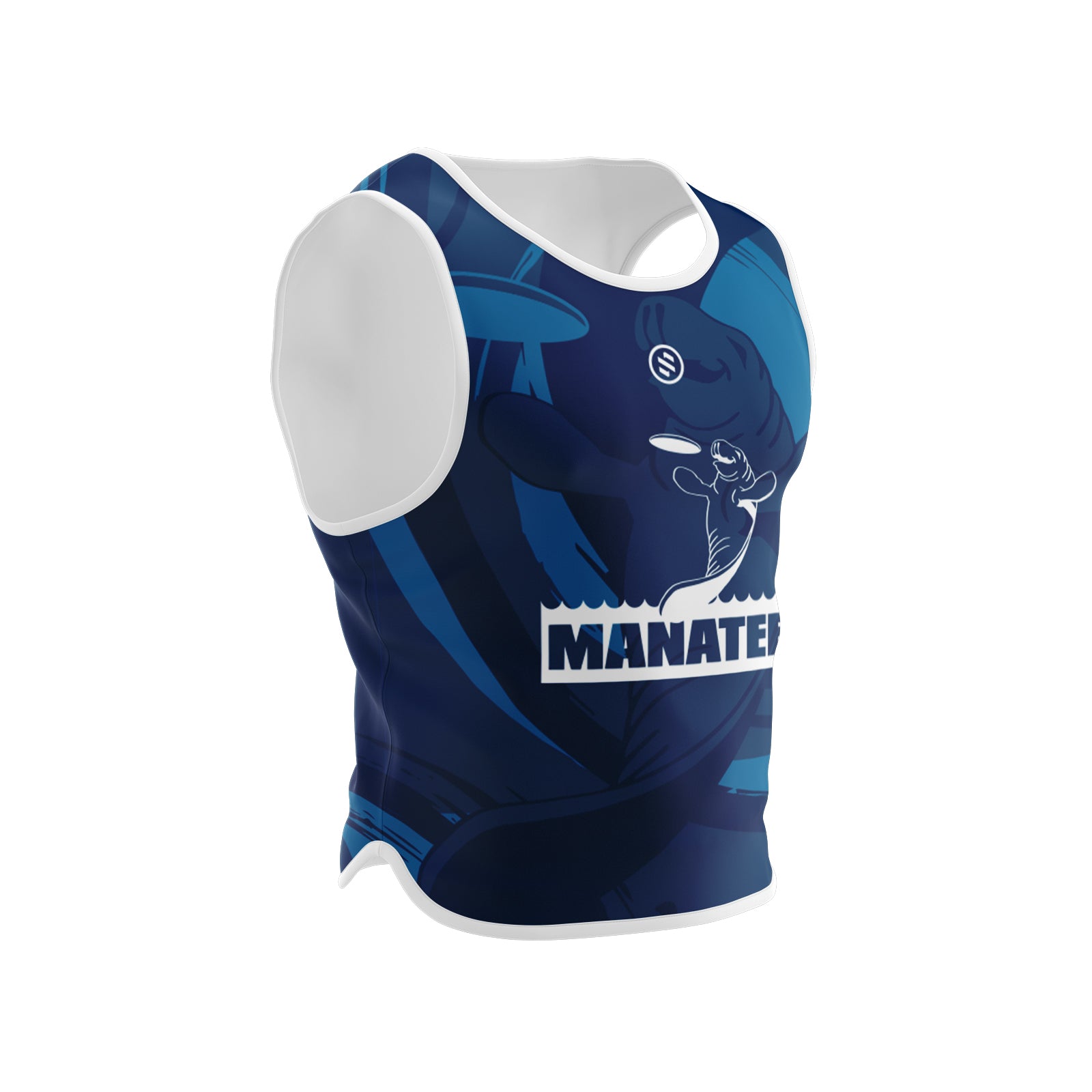 Manatee - Navy/White Reversible Pinnie