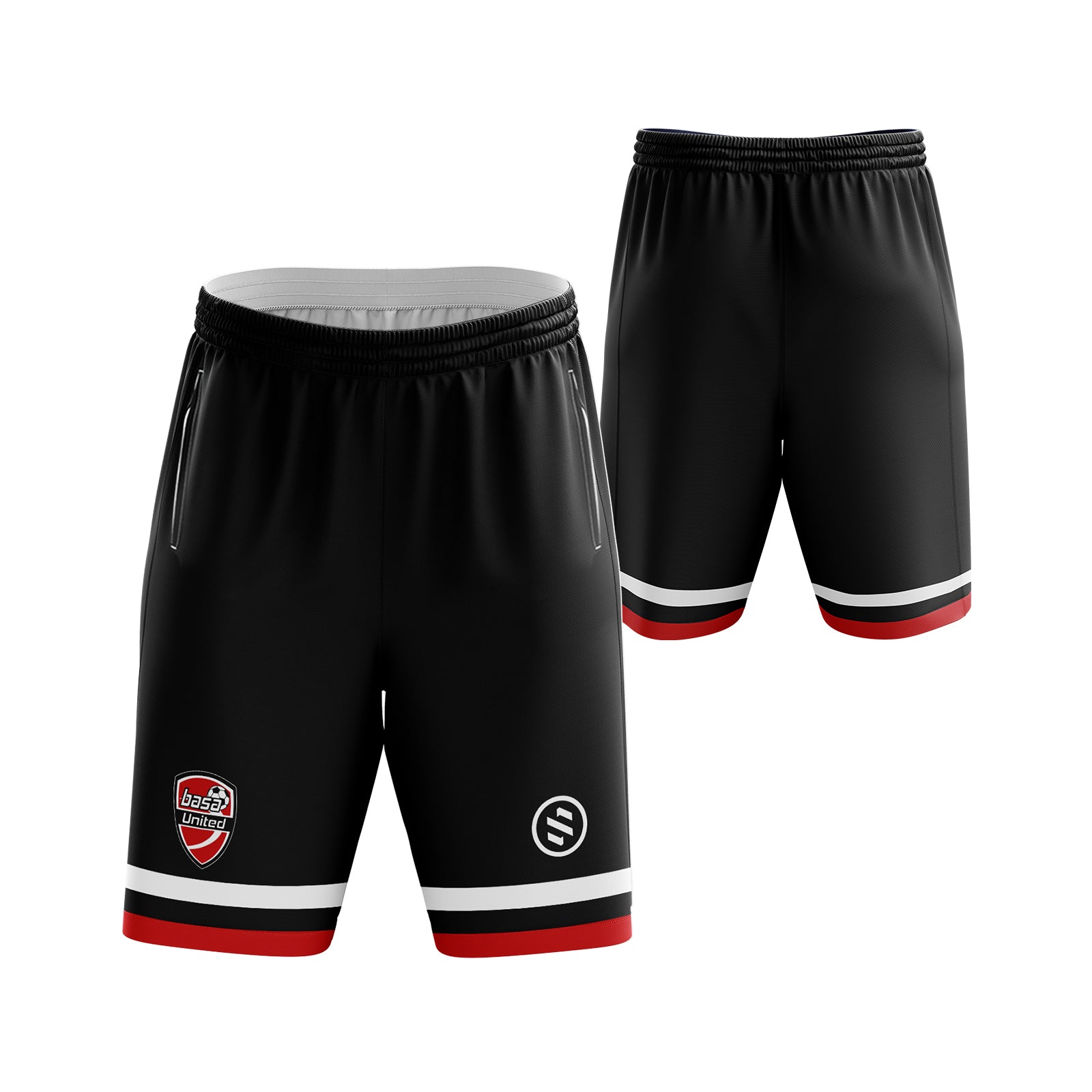 BASA United - Black Pocket Shorts