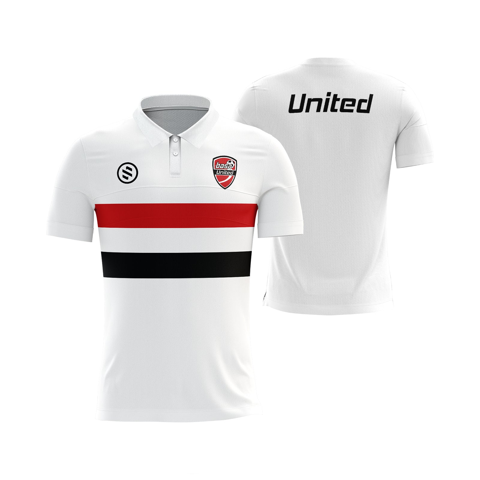 BASA United -White Polo Shirt