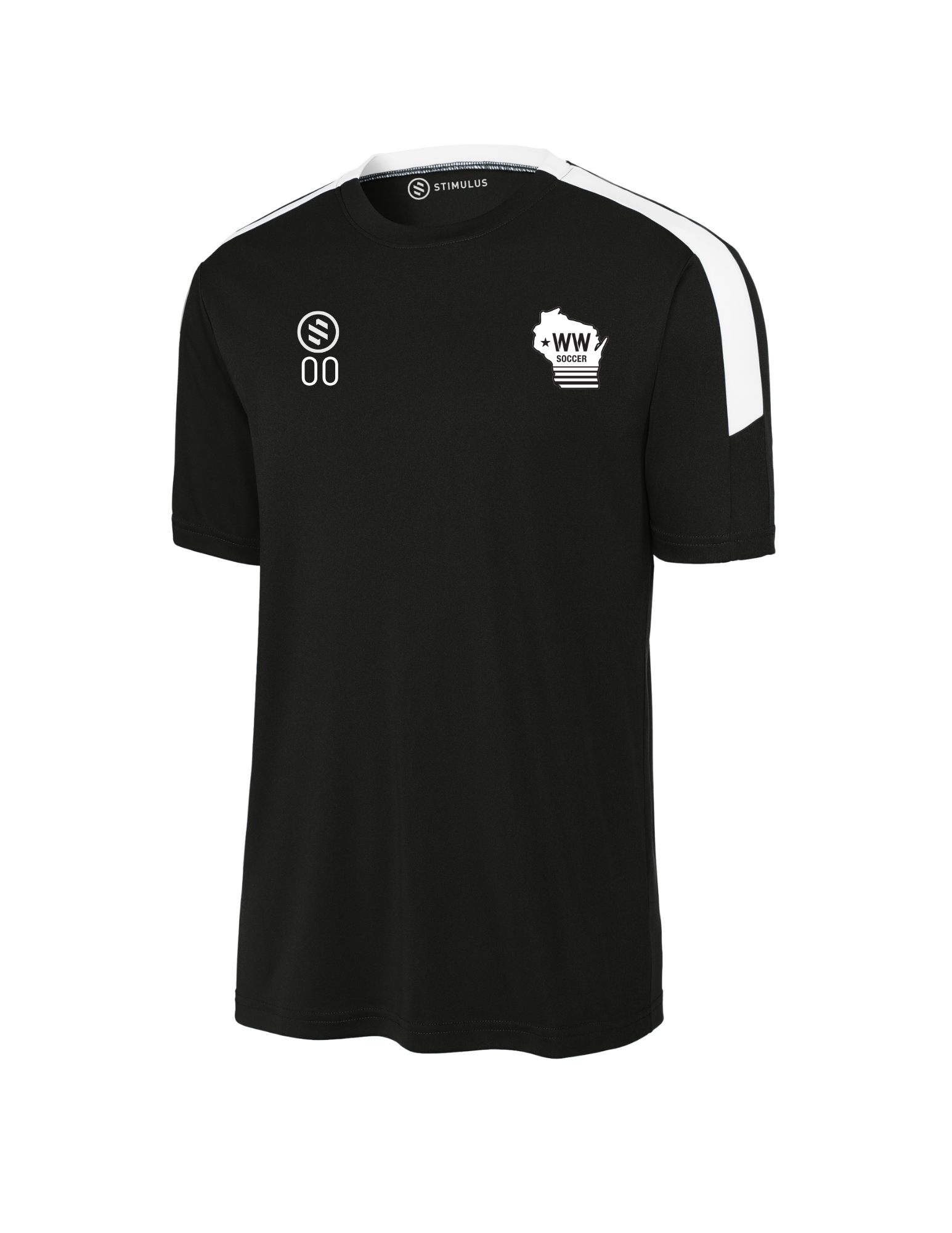 Western Wisconsin Coaches - Competitor Crew Tee - Adult - Black/ White